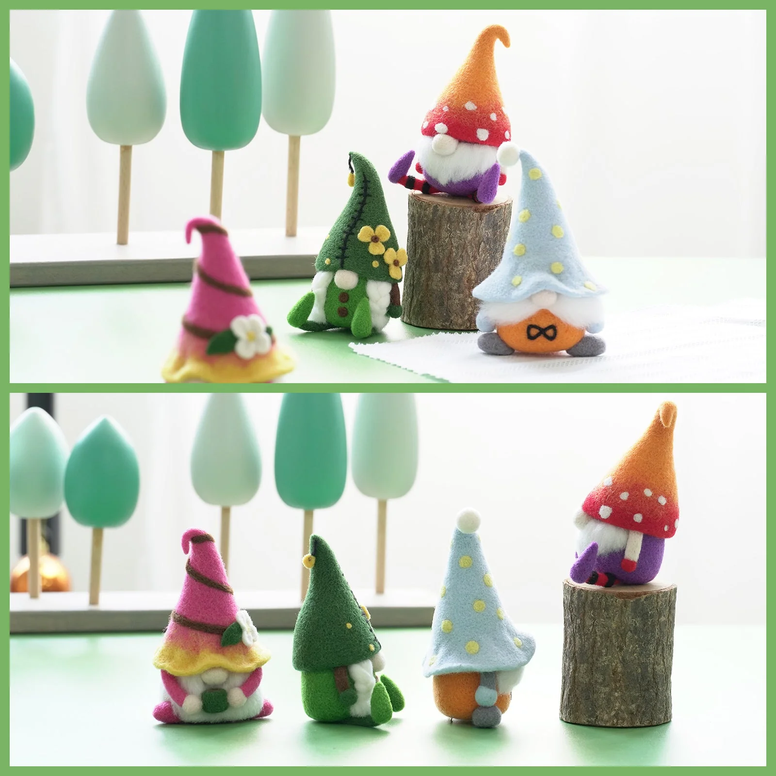Gnomes Needle Felting Kit. Wizardi DIY Wool Craft F07N8-Z-01 - Image 6