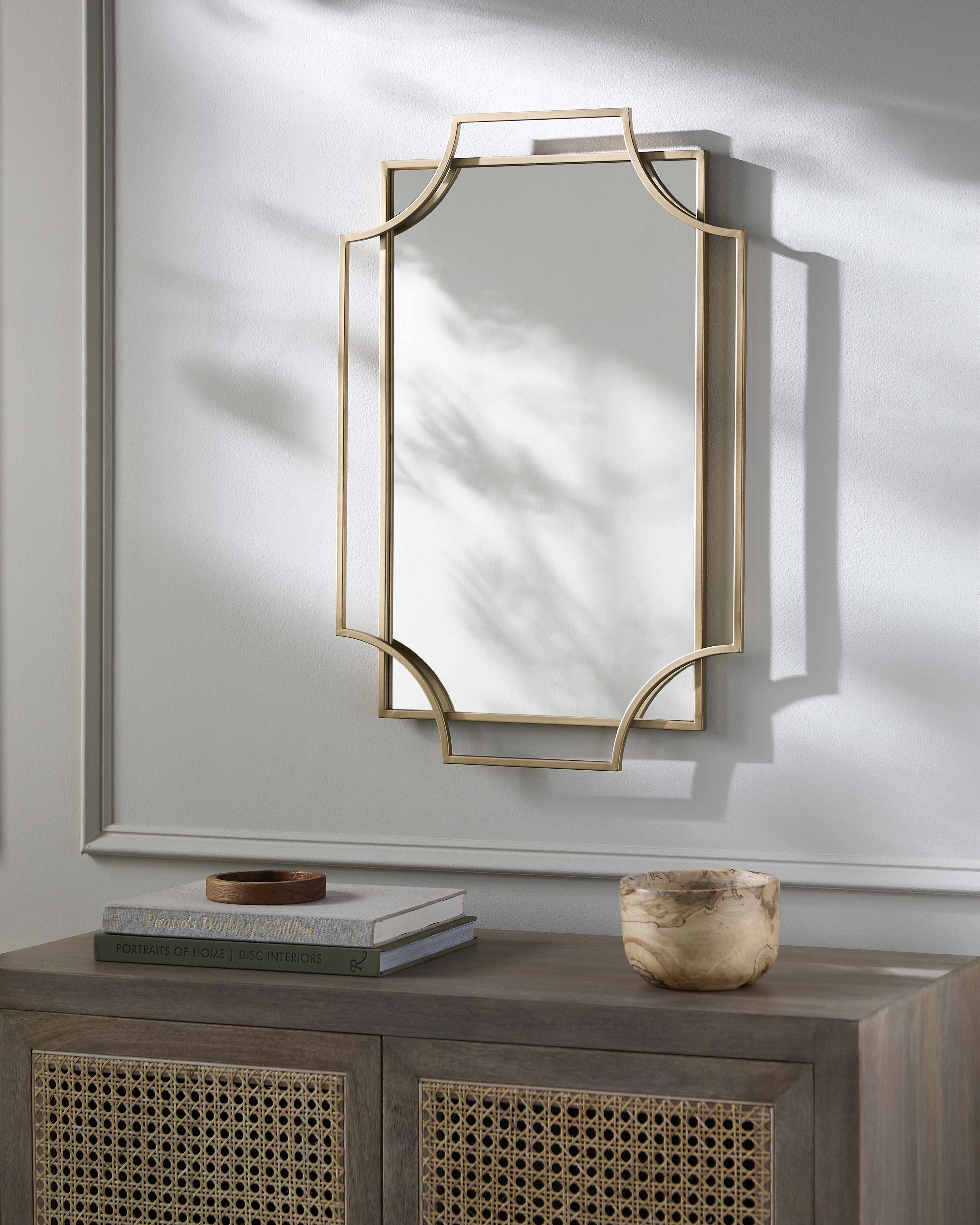 Golasecca Brass Frame Gold Mirror - Image 2