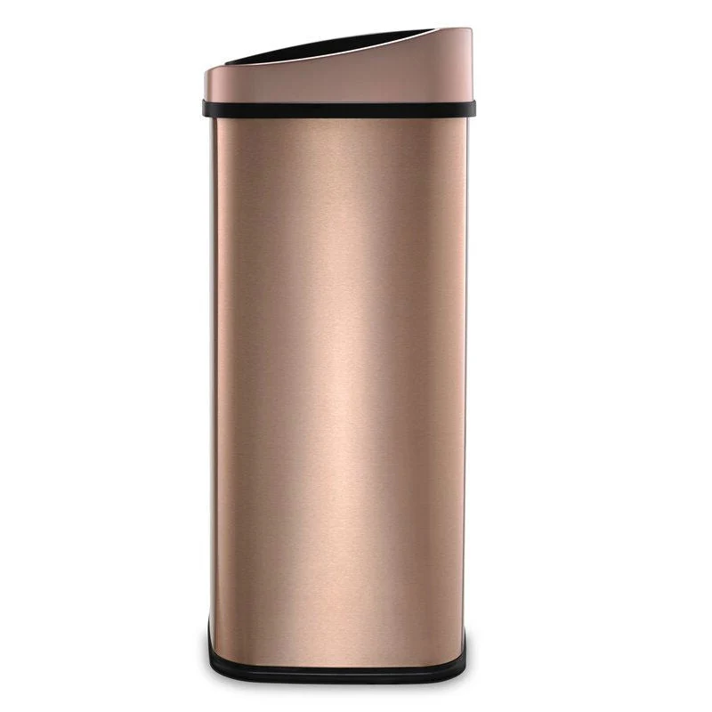 Gold 13-Gallon Stainless Steel Kitchen Trash Can with Motion Sensor Lid - Image 5