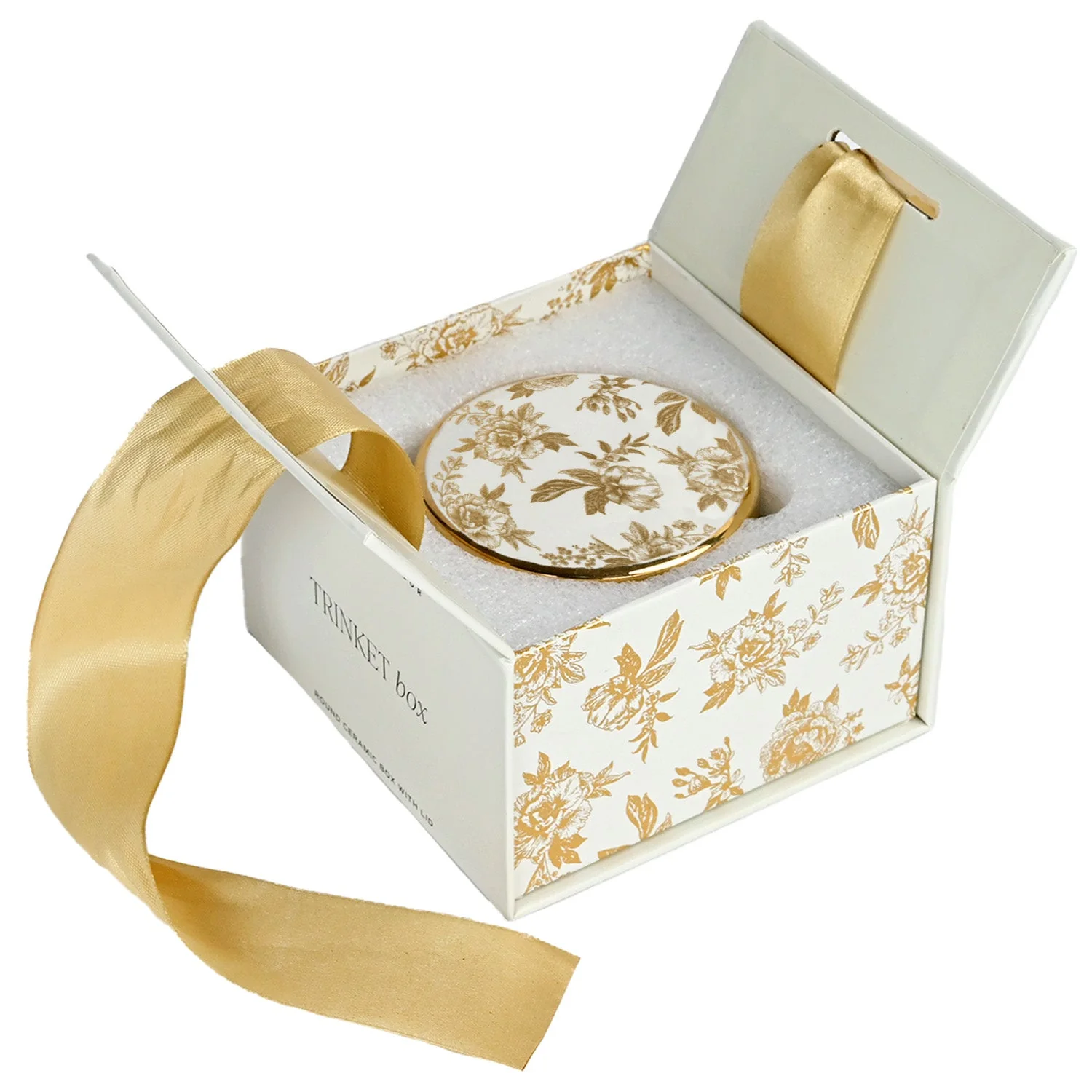 Gold Delft Trinket Dish with Lid - Image 5
