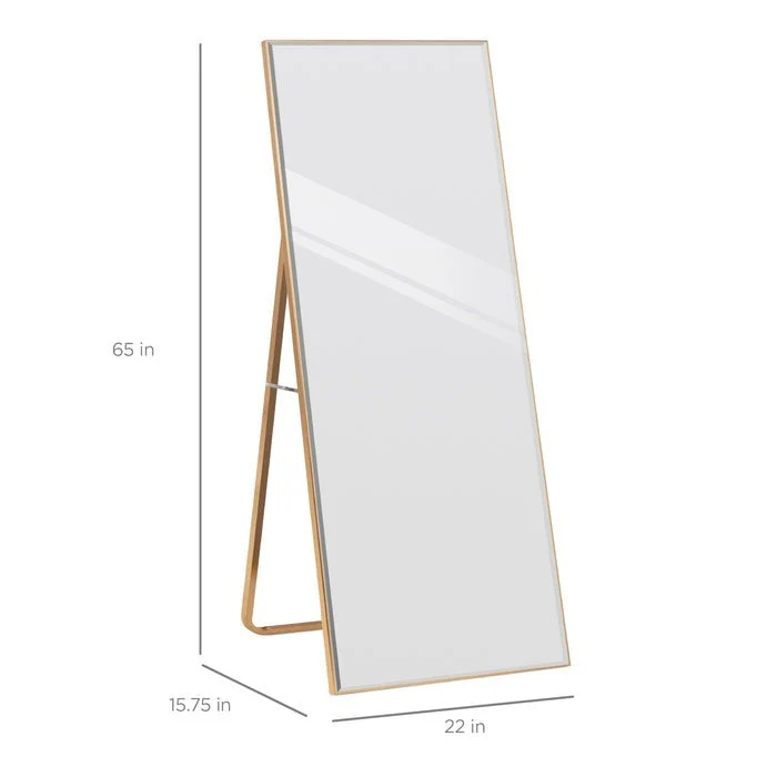 Gold Large Full Length Leaning Wall or Hanging Mirror - Image 5