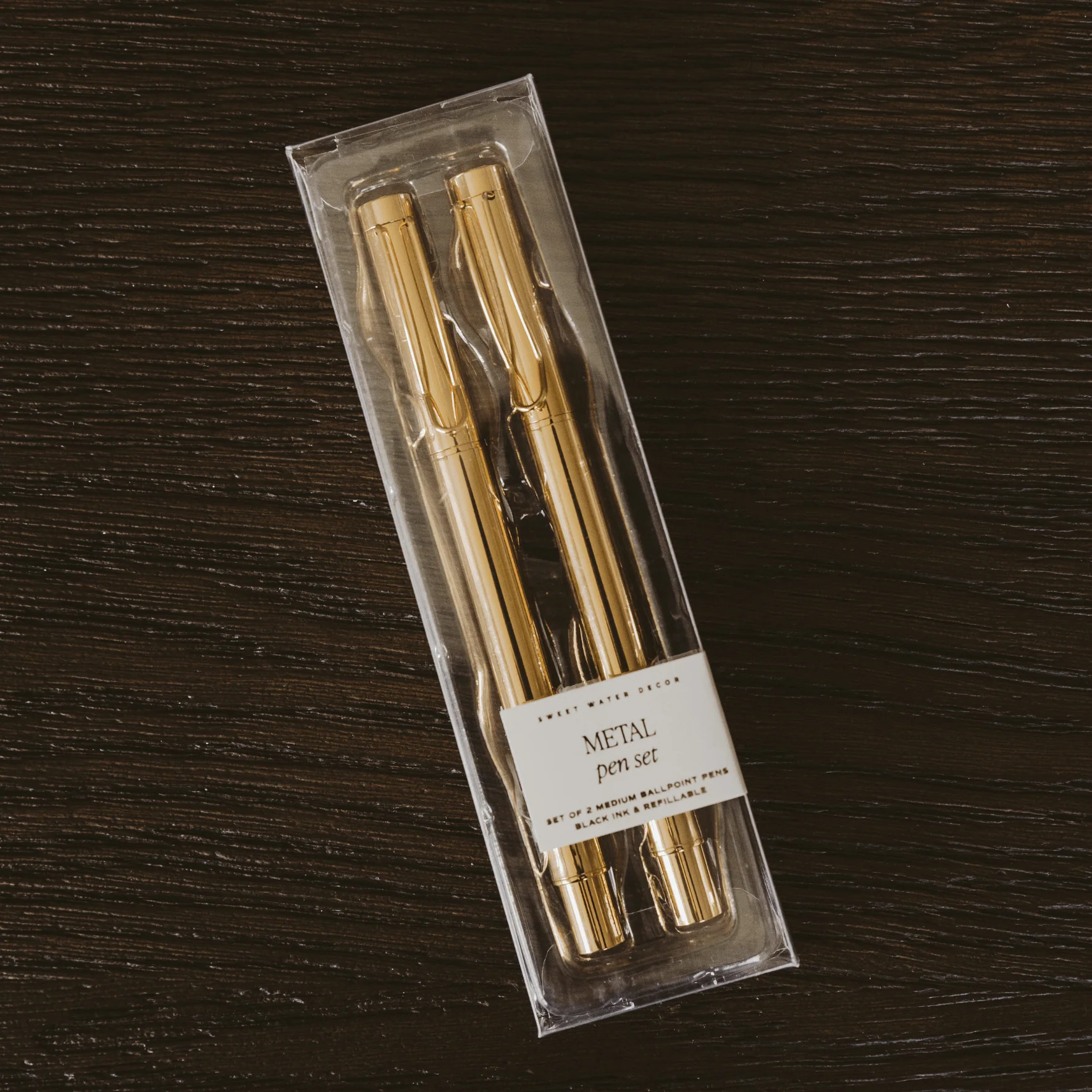 Gold Metal Pen Set - Image 2