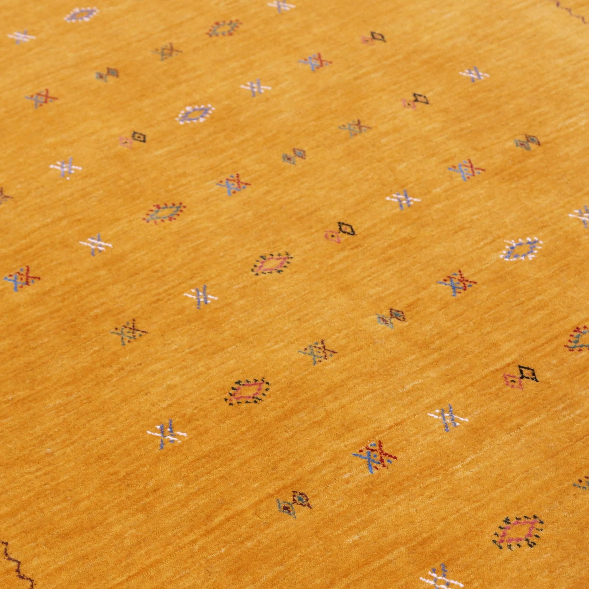 Gold Tribal Center Medallion Hand Loomed Wool Area Rug - Image 3