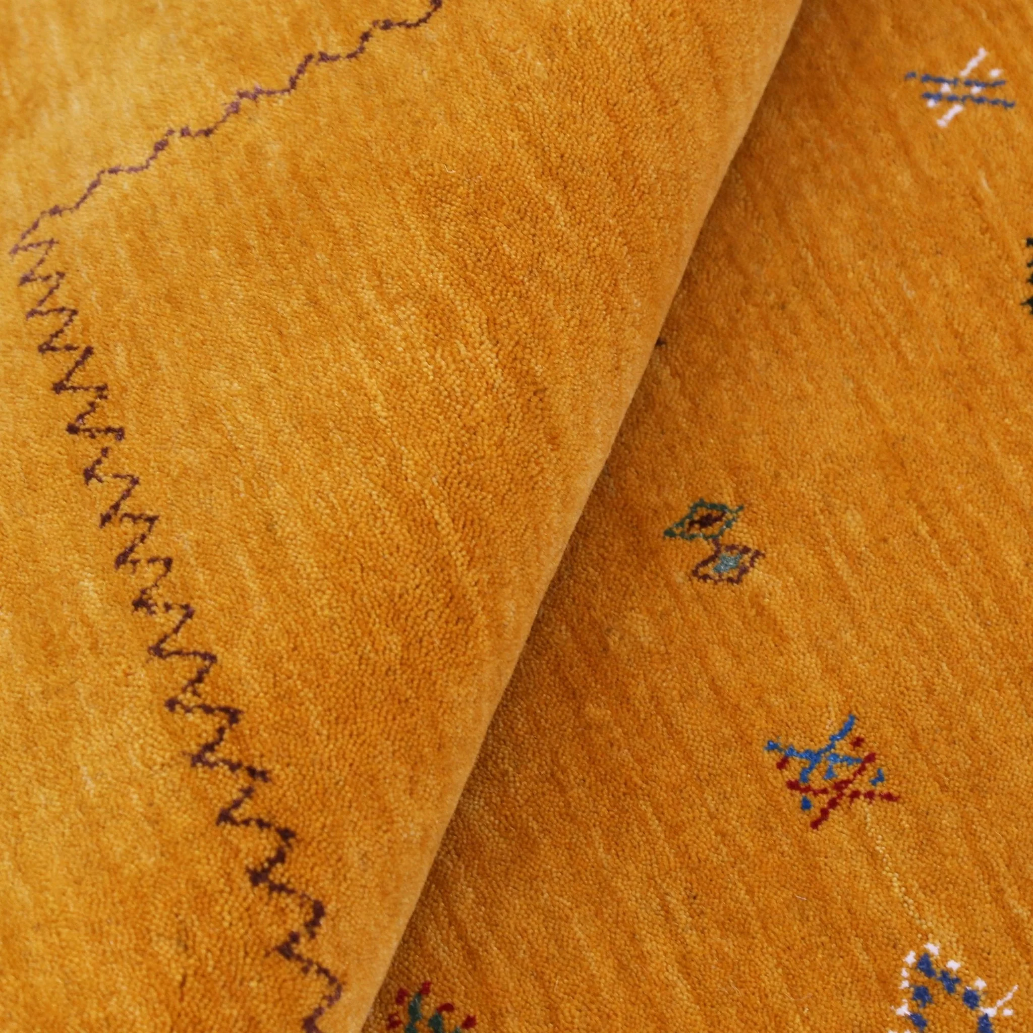 Gold Tribal Center Medallion Hand Loomed Wool Area Rug - Image 6