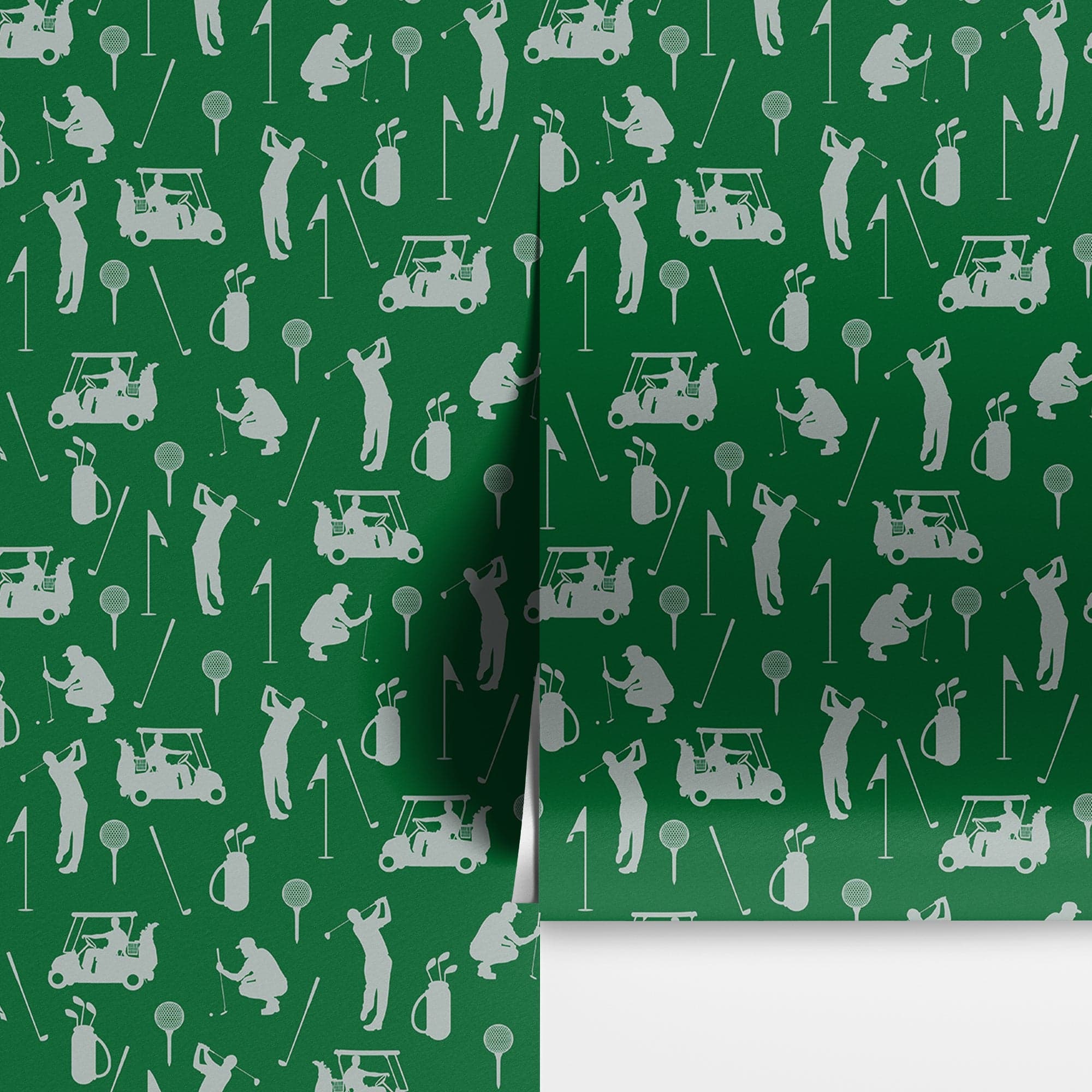 Golf Pattern Green Wallpaper Mural. #6746 - Image 12