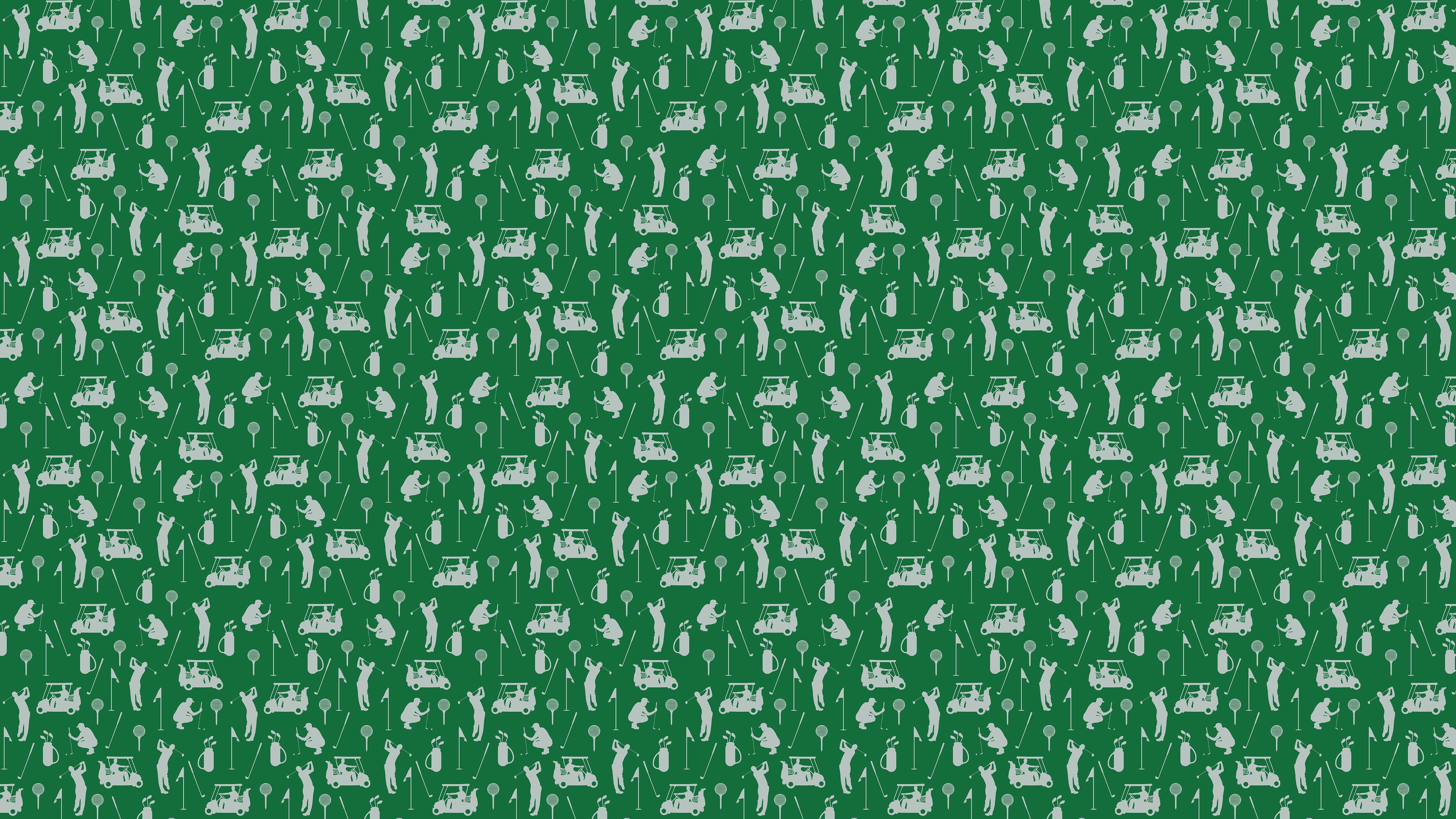 Golf Pattern Green Wallpaper Mural. #6746 - Image 13