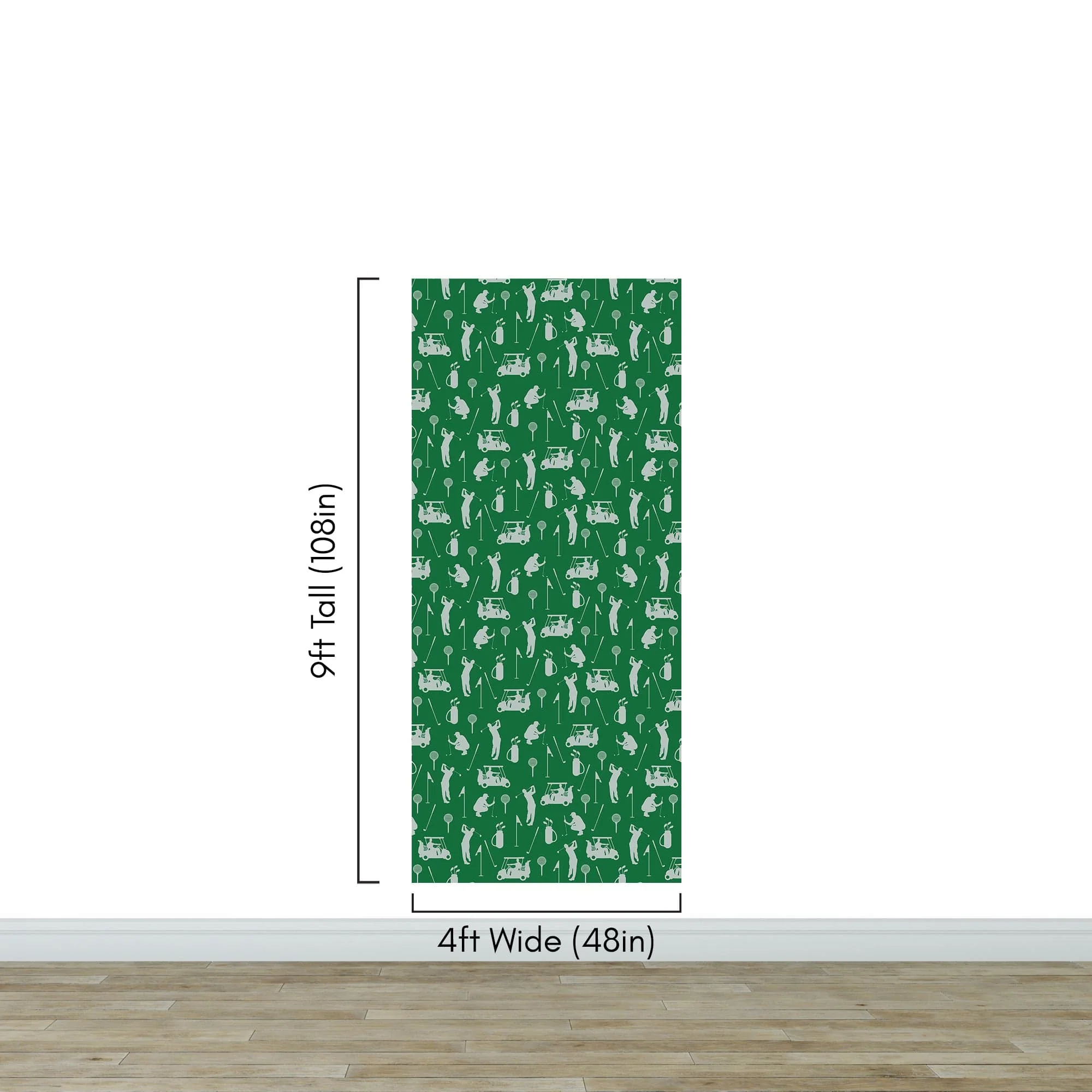 Golf Pattern Green Wallpaper Mural. #6746 - Image 14