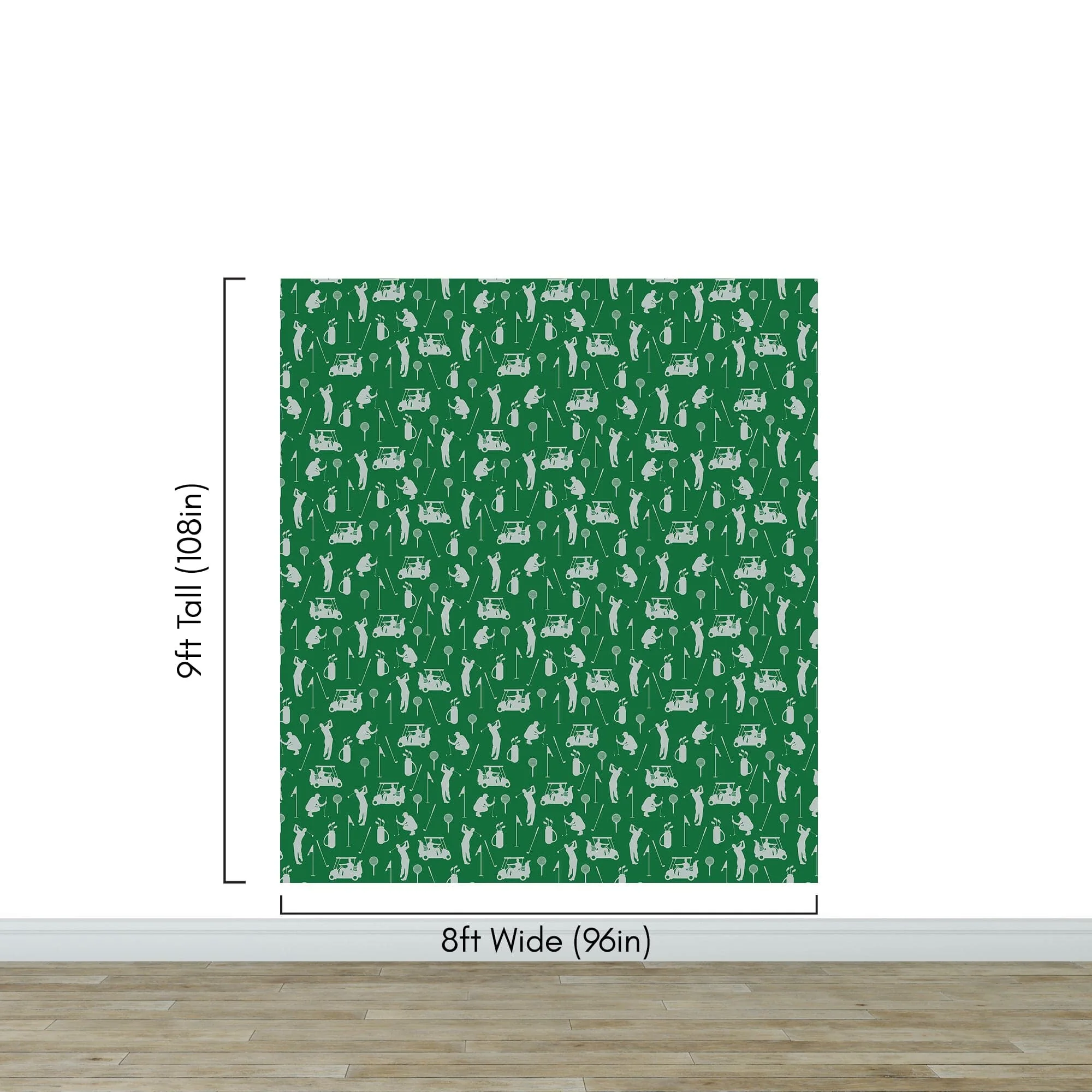 Golf Pattern Green Wallpaper Mural. #6746 - Image 15