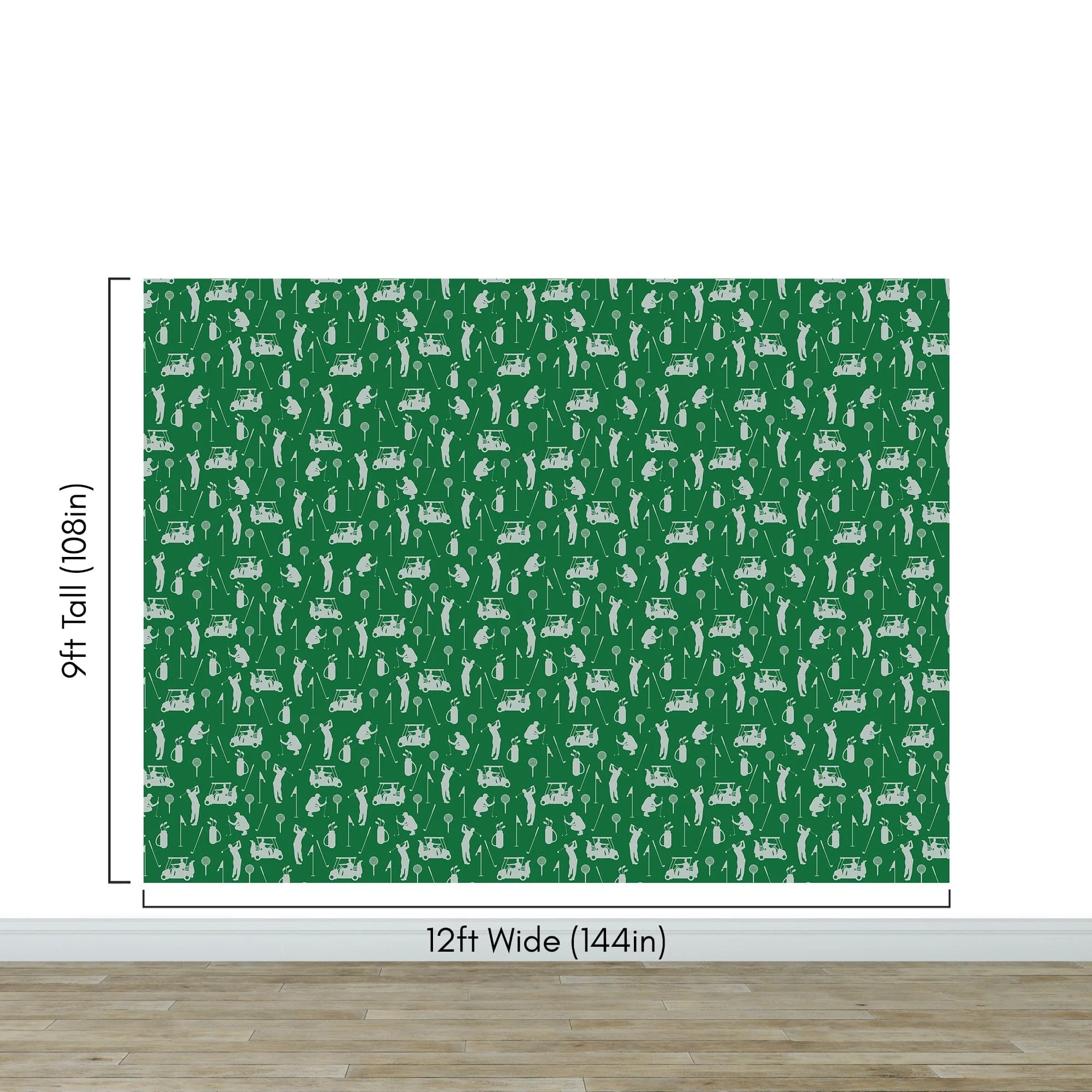 Golf Pattern Green Wallpaper Mural. #6746 - Image 16