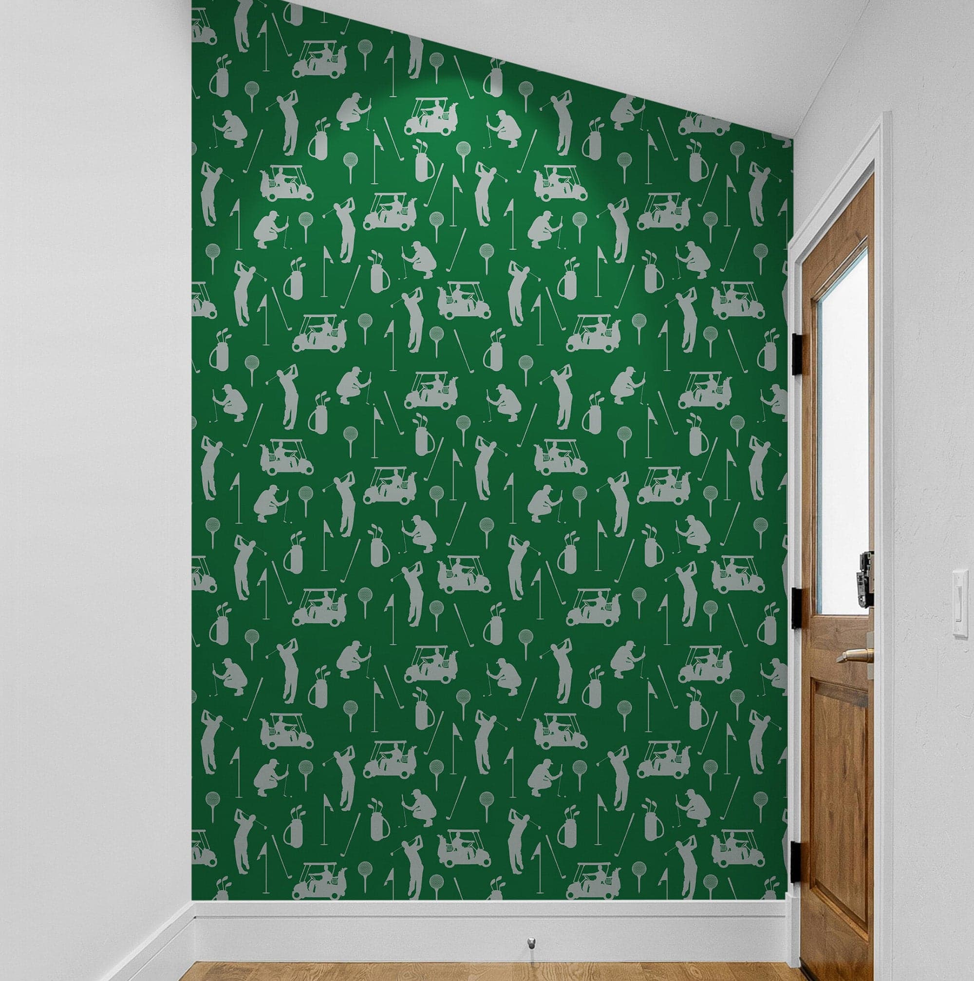 Golf Pattern Green Wallpaper Mural. #6746 - Image 3