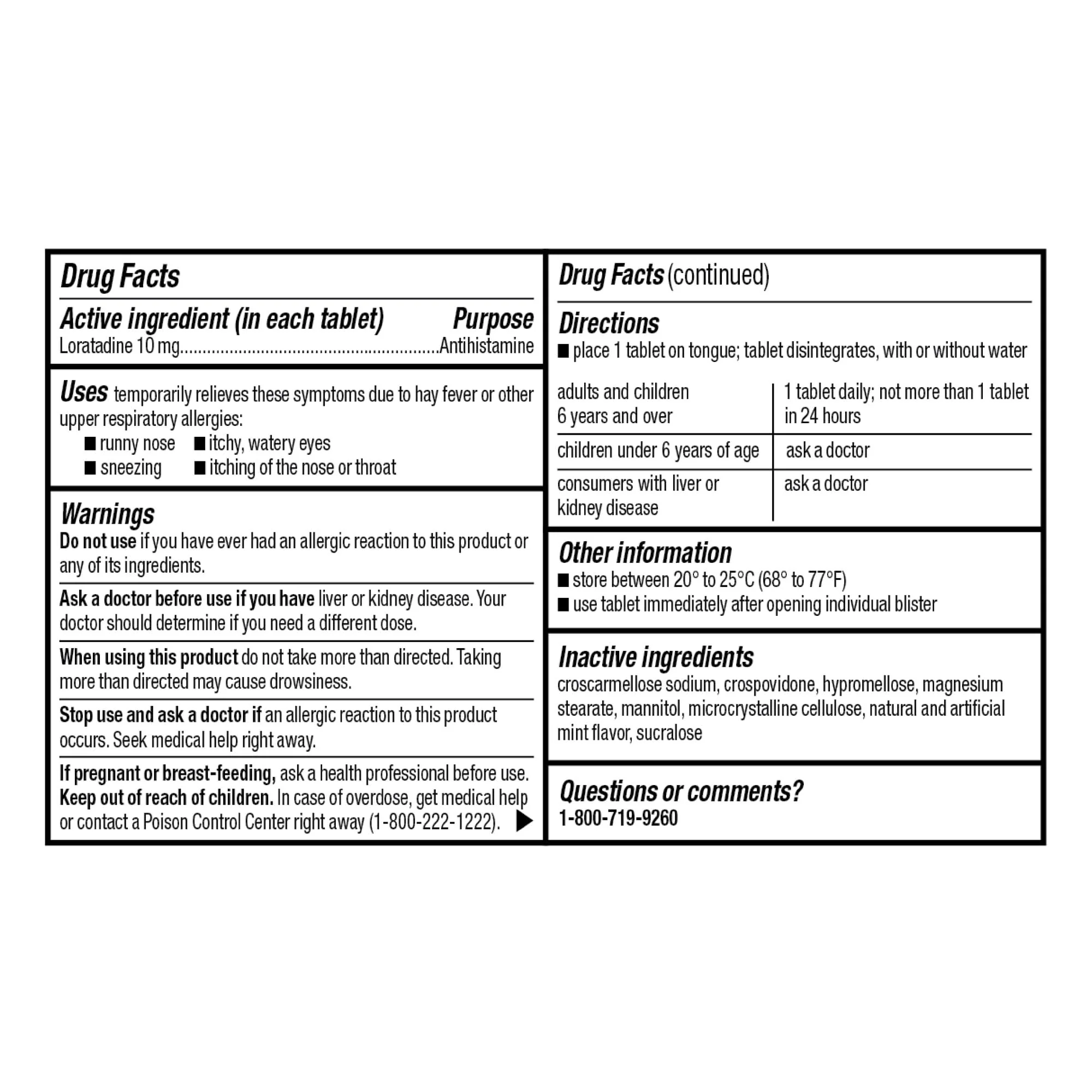 GoodSense Loratadine Orally Disintegrating Tablets, 10 mg, 24 Hour Allergy Tablets, 30 Count - Image 5