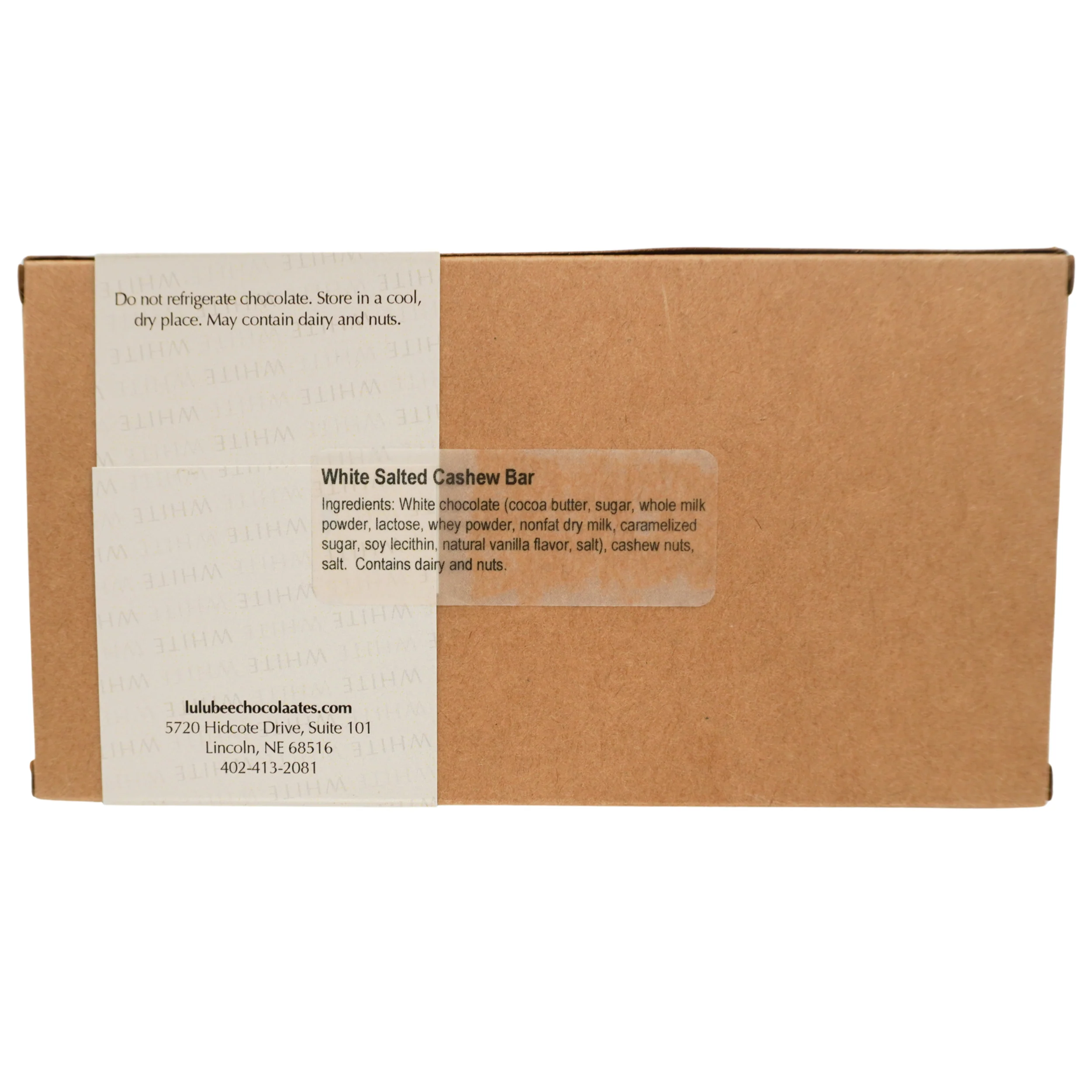 Gourmet Caramelized White Chocolate Bar with Salted Cashews | Lulubee Artisanal Chocolates - Image 2