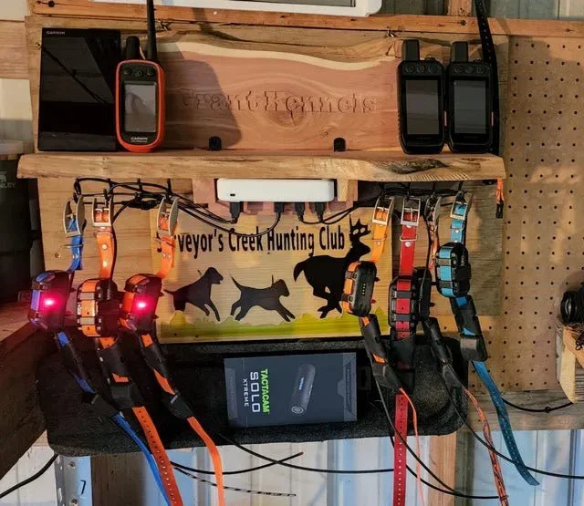 GPS dog collar charging station (Engraved wood sign) - Image 4
