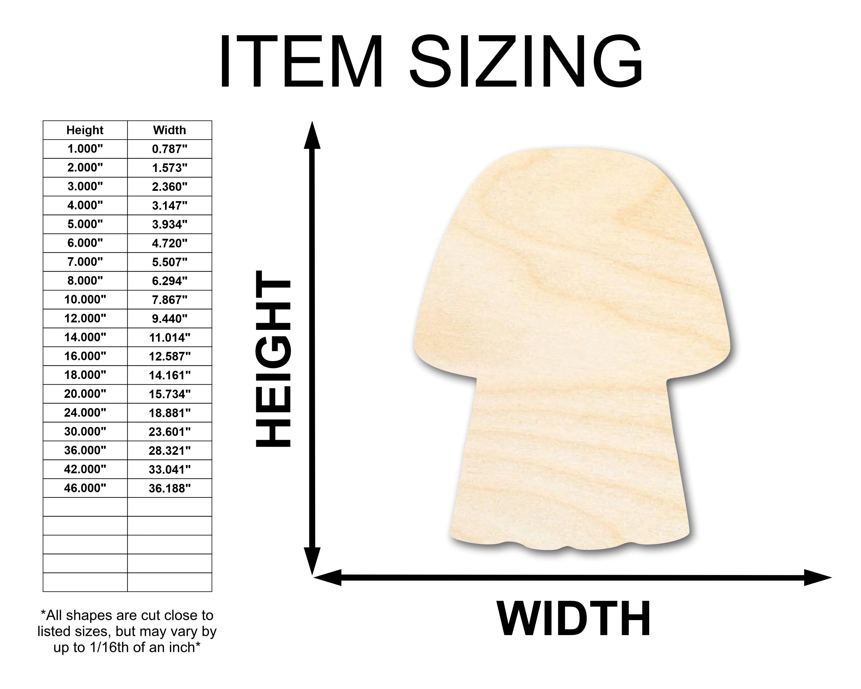 Graduation Robe Shape | Unfinished Wood Craft - Image 2