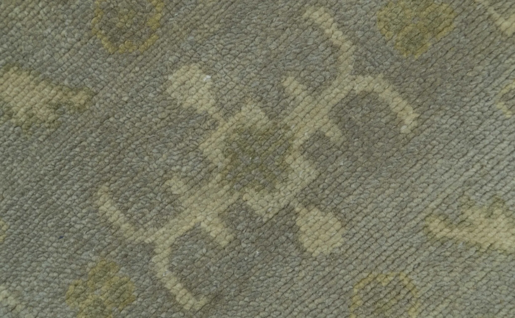 Gray And Beige Traditional Oushak Design Hand Knotted 5.6x8.6 wool area rug - Image 5