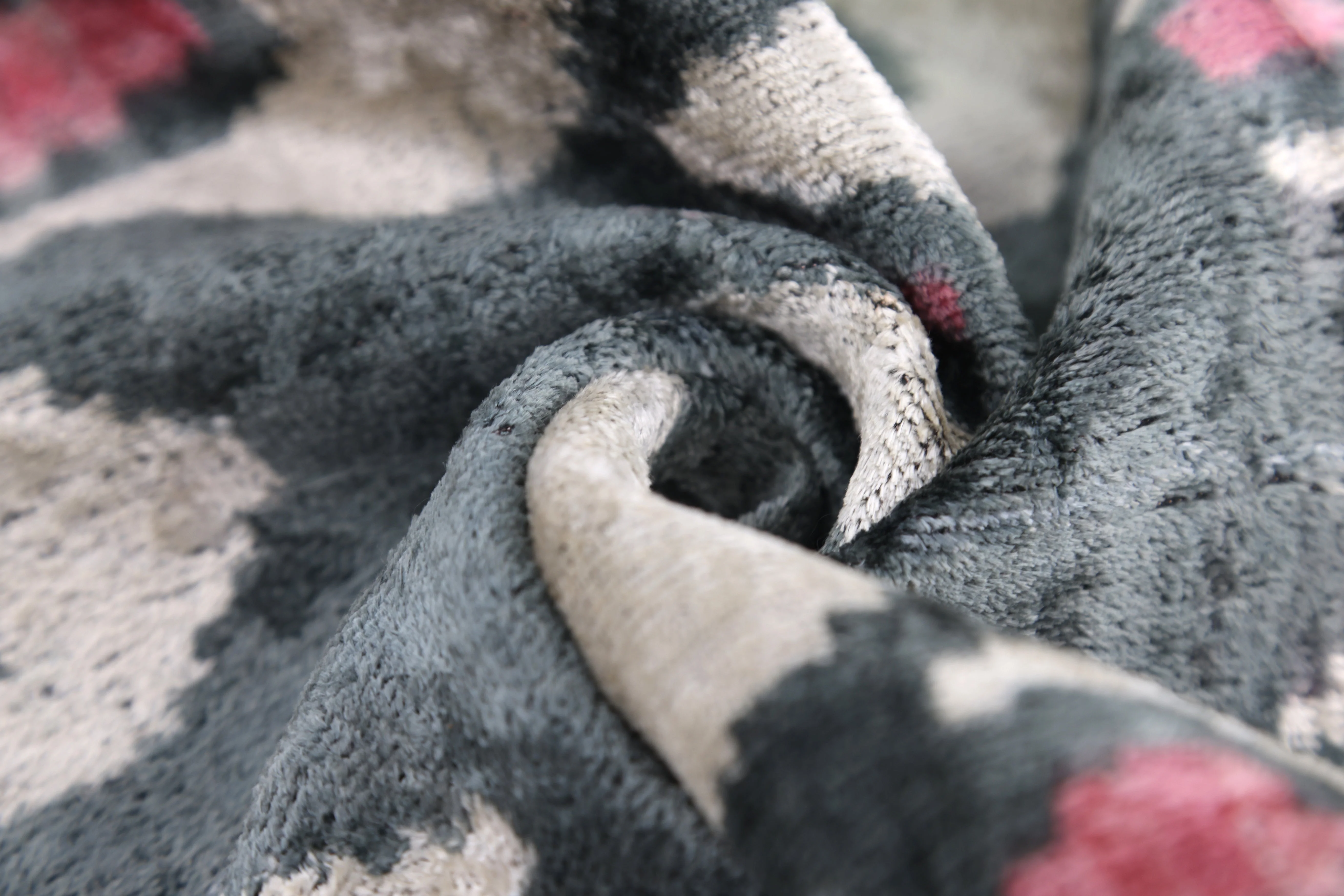 Gray & Blush Velvet Throw Pillow – 16x16 | Handmade Luxury - Image 7