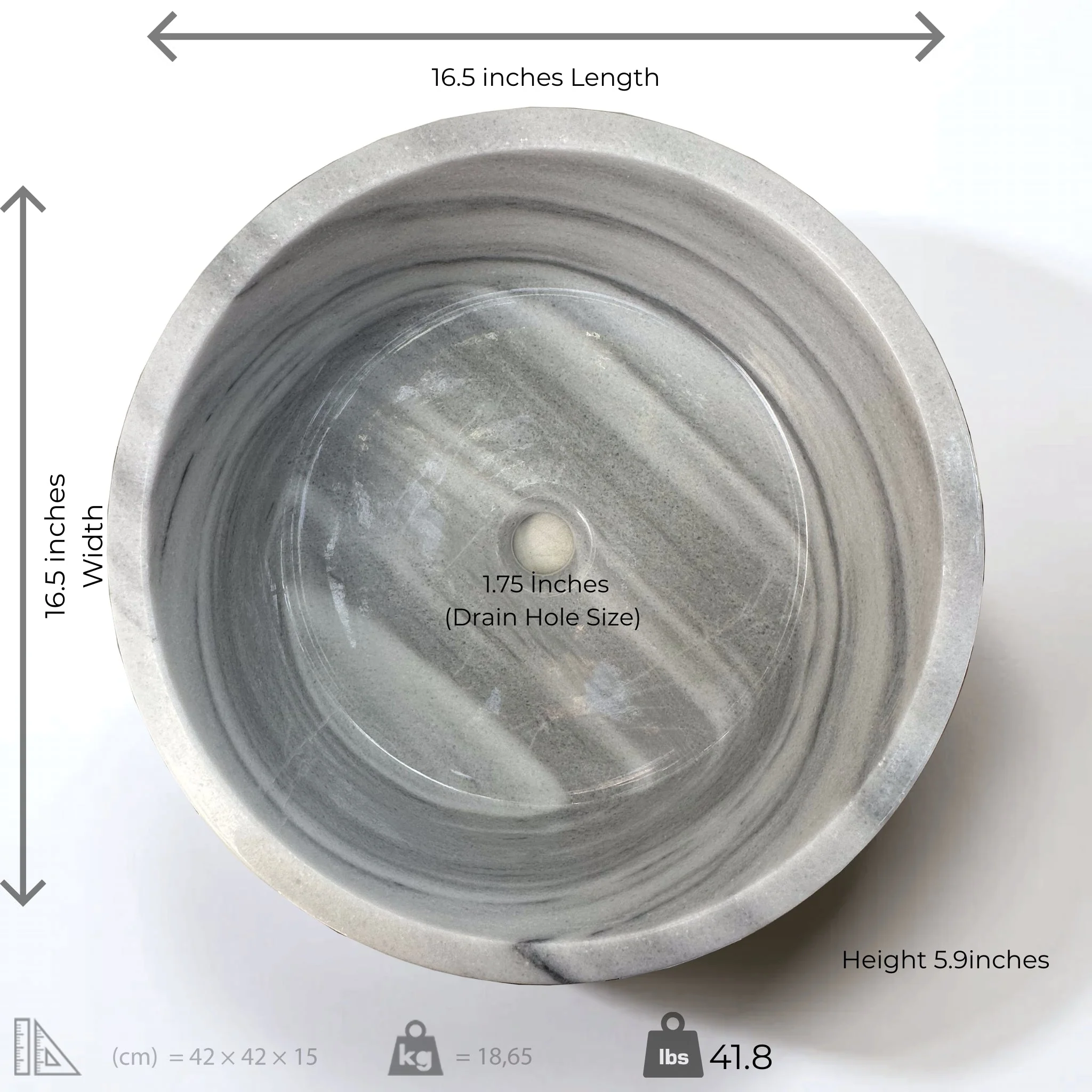 Gray Marble Sink - Image 2