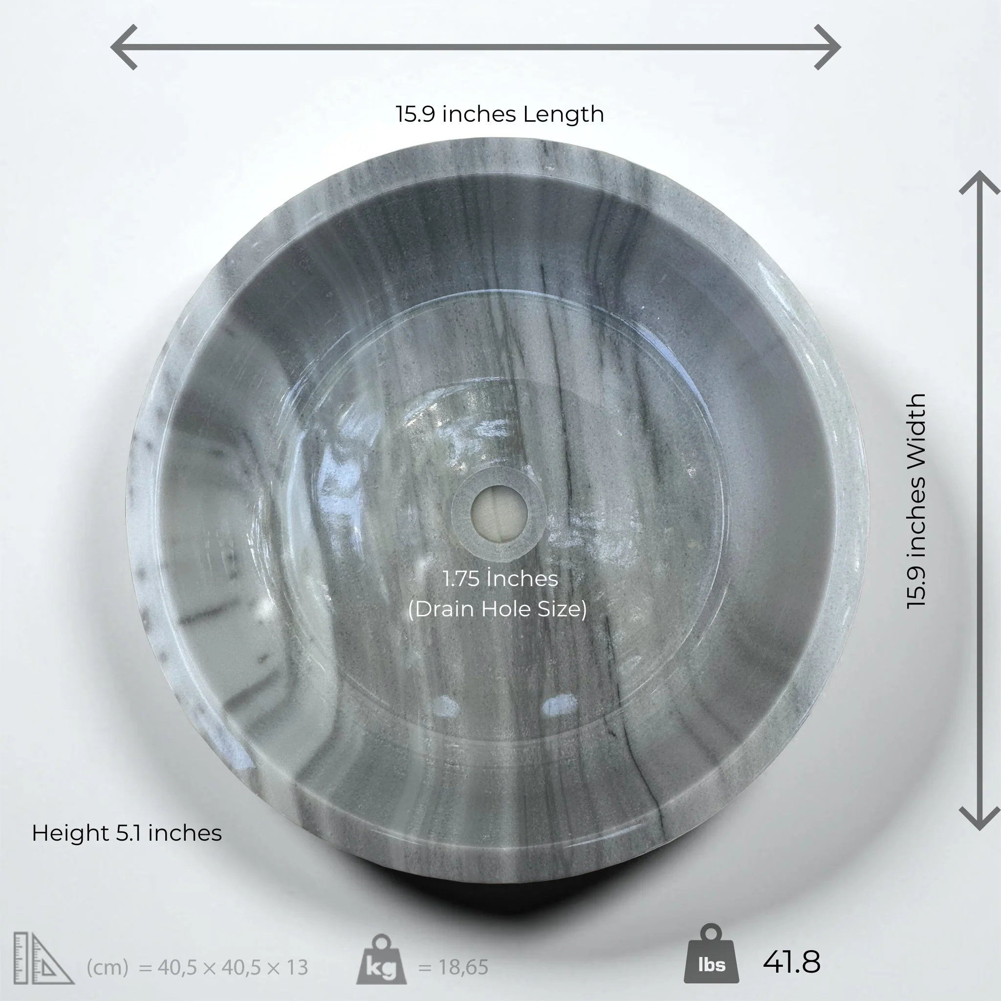 Gray Marble Sink - Image 2