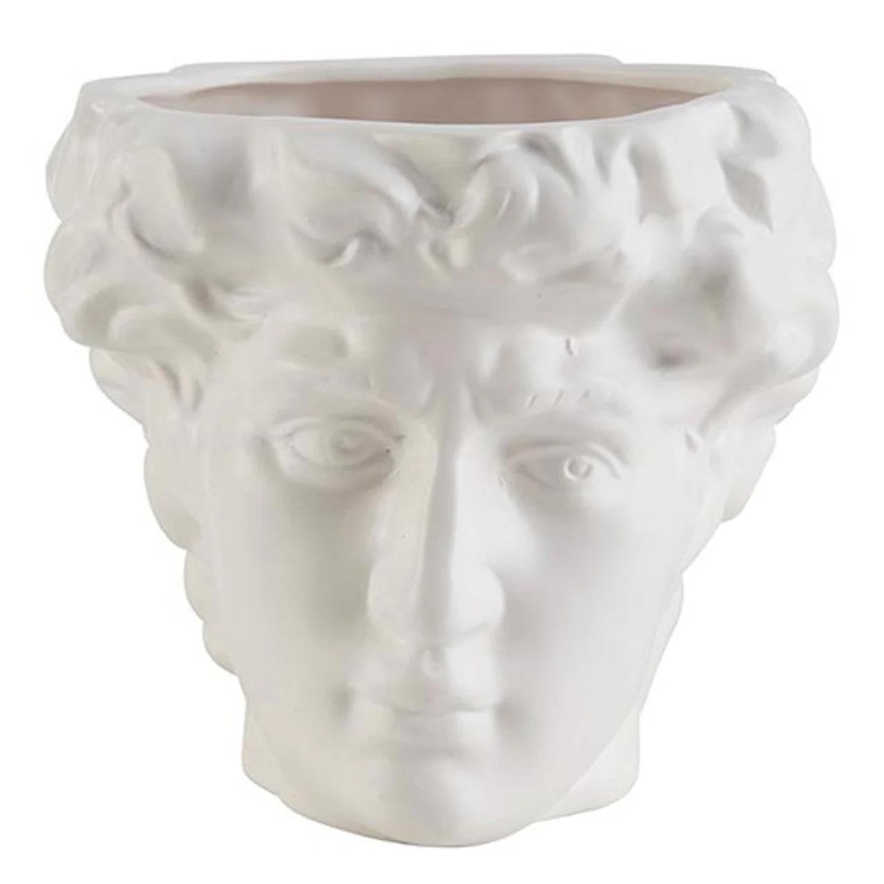 Greek Face Planter Statue | Home Office Table Top Decor Roman Figure | 6.5" x 6" - Image 4