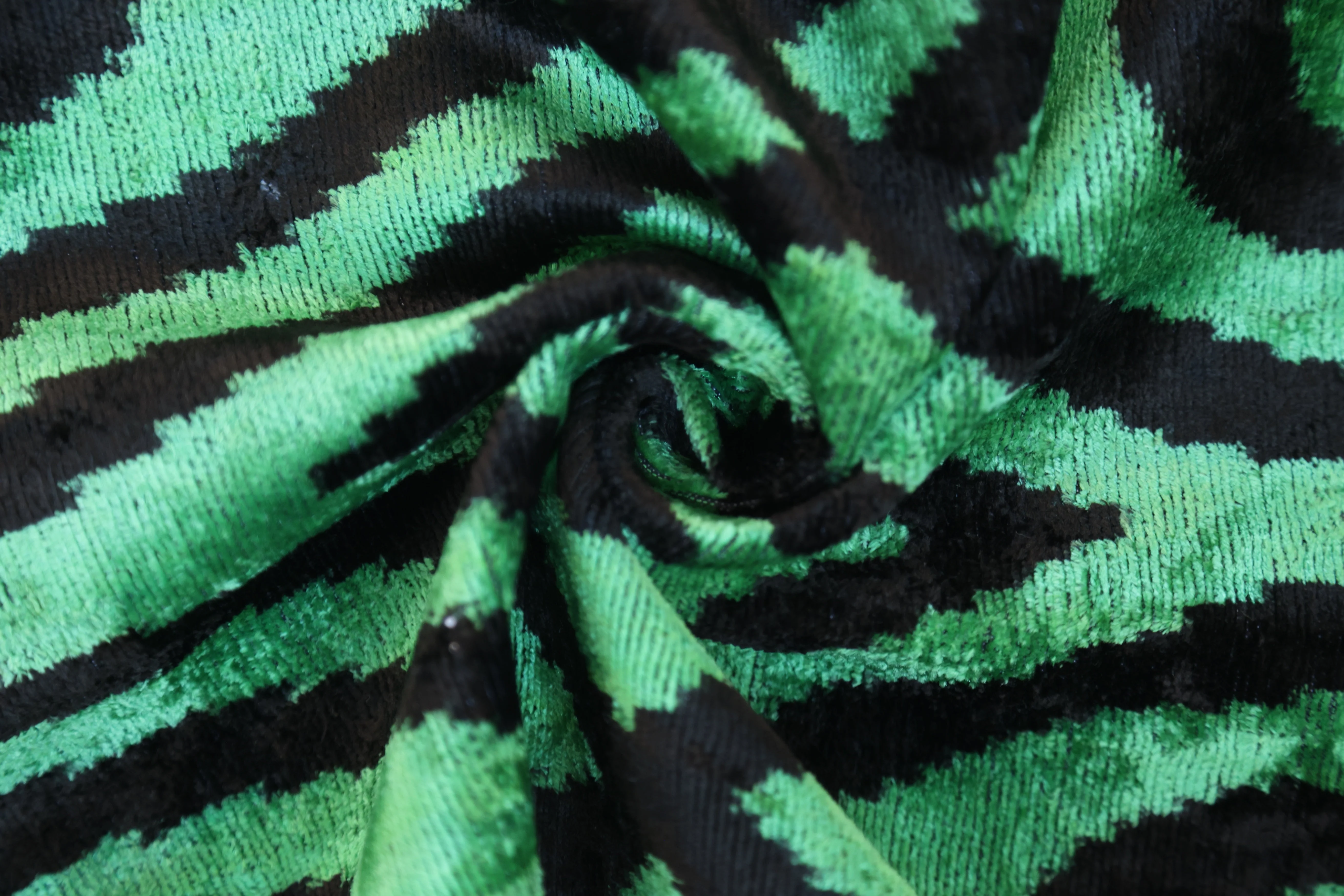 Green & Black Tribal Velvet Pillow – Handmade 16x24 Lumbar - Image 7