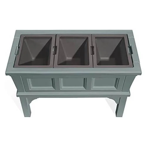 Green Rectangular Raised Garden Bed Planter Box with 3 Removeable Trays - Image 3