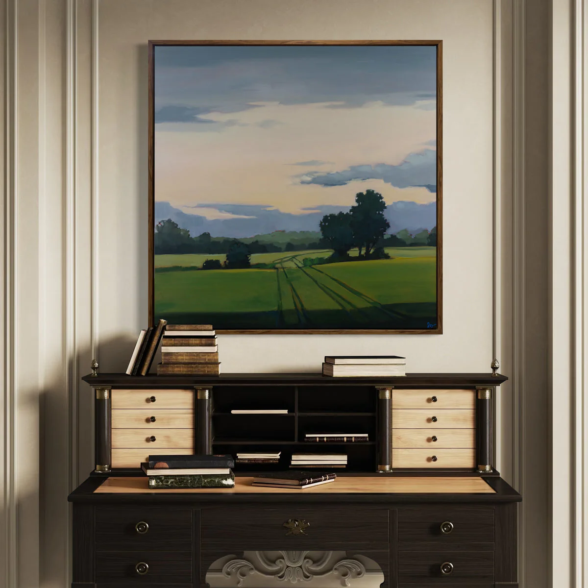 Green Track - Open Edition Canvas Print - Image 4