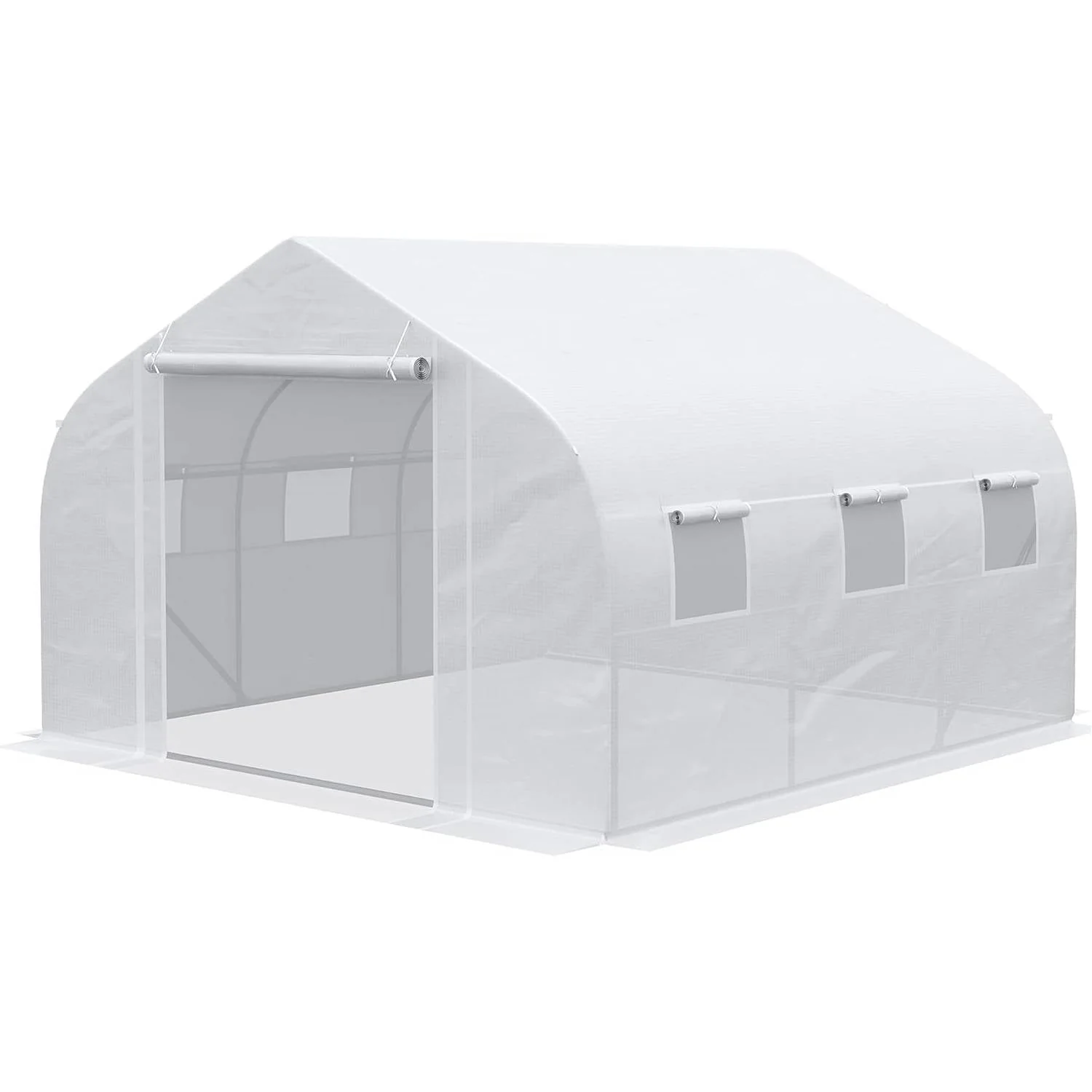 Greenhouse w/ White PE Cover and Heavy Duty Steel Frame 11.5' x 10' x 6.5' - Image 5