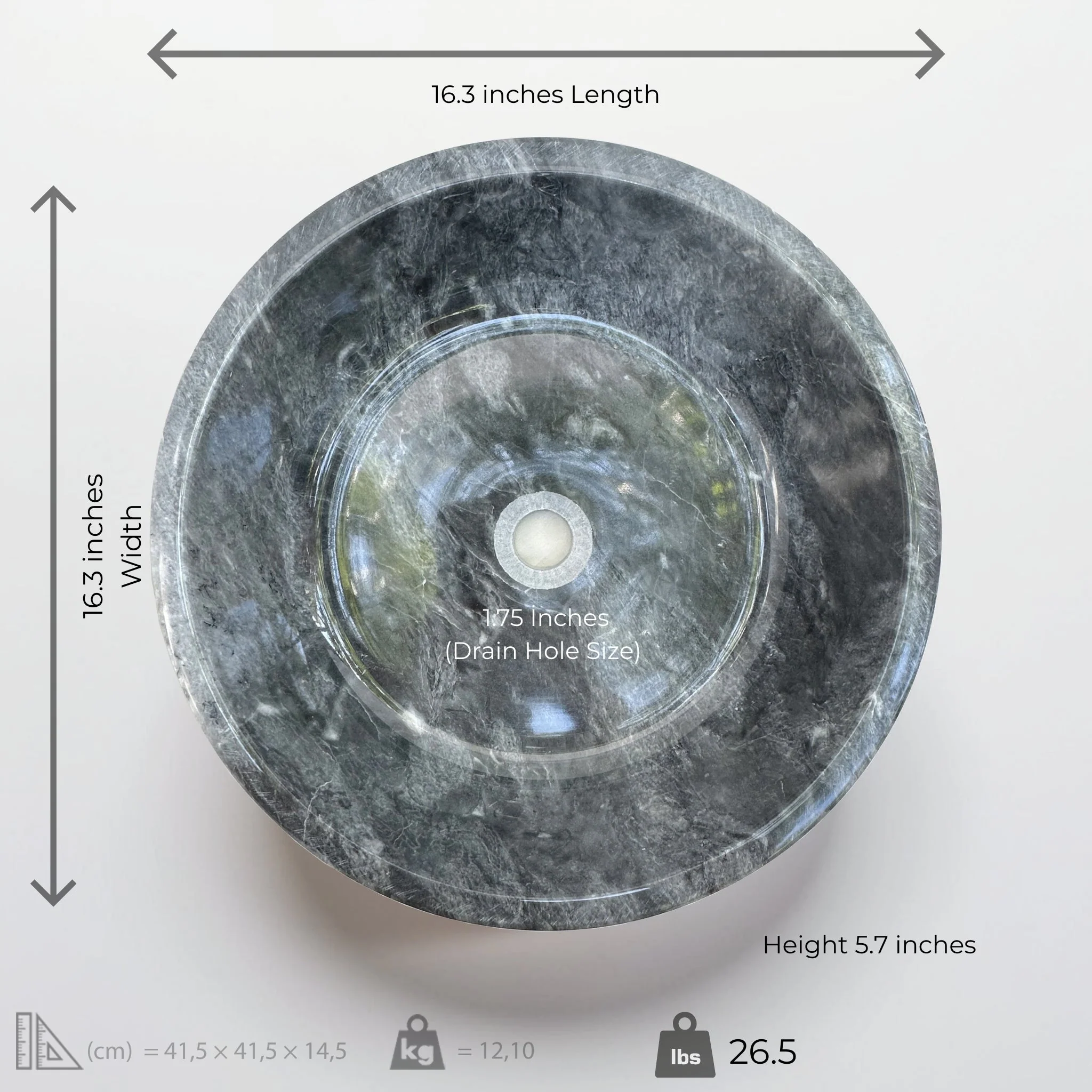 Grey Marble Sink - Image 2
