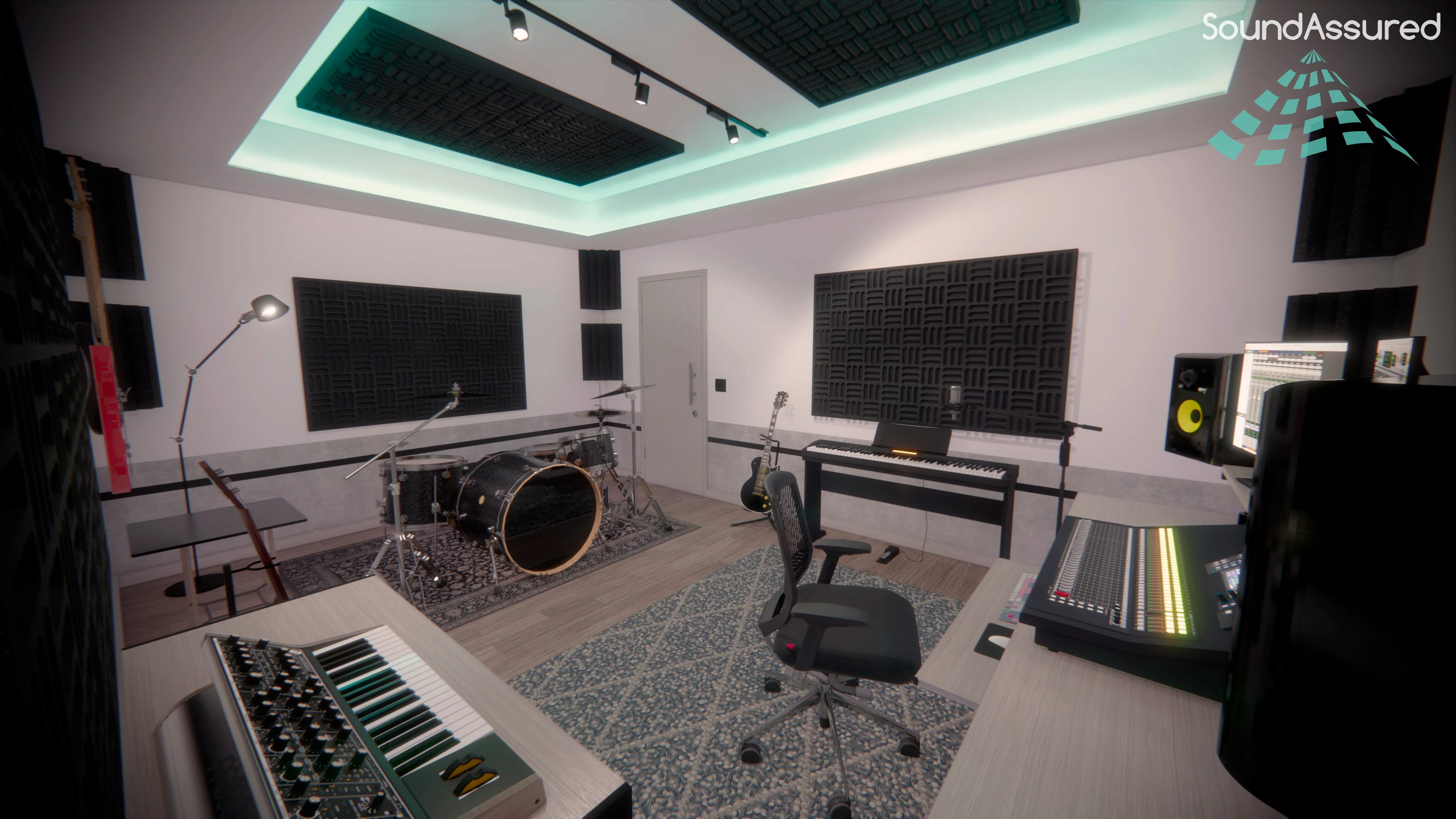 Grid Style Acoustic Foam Panels - Acoustic Foam Room Kits - Image 2