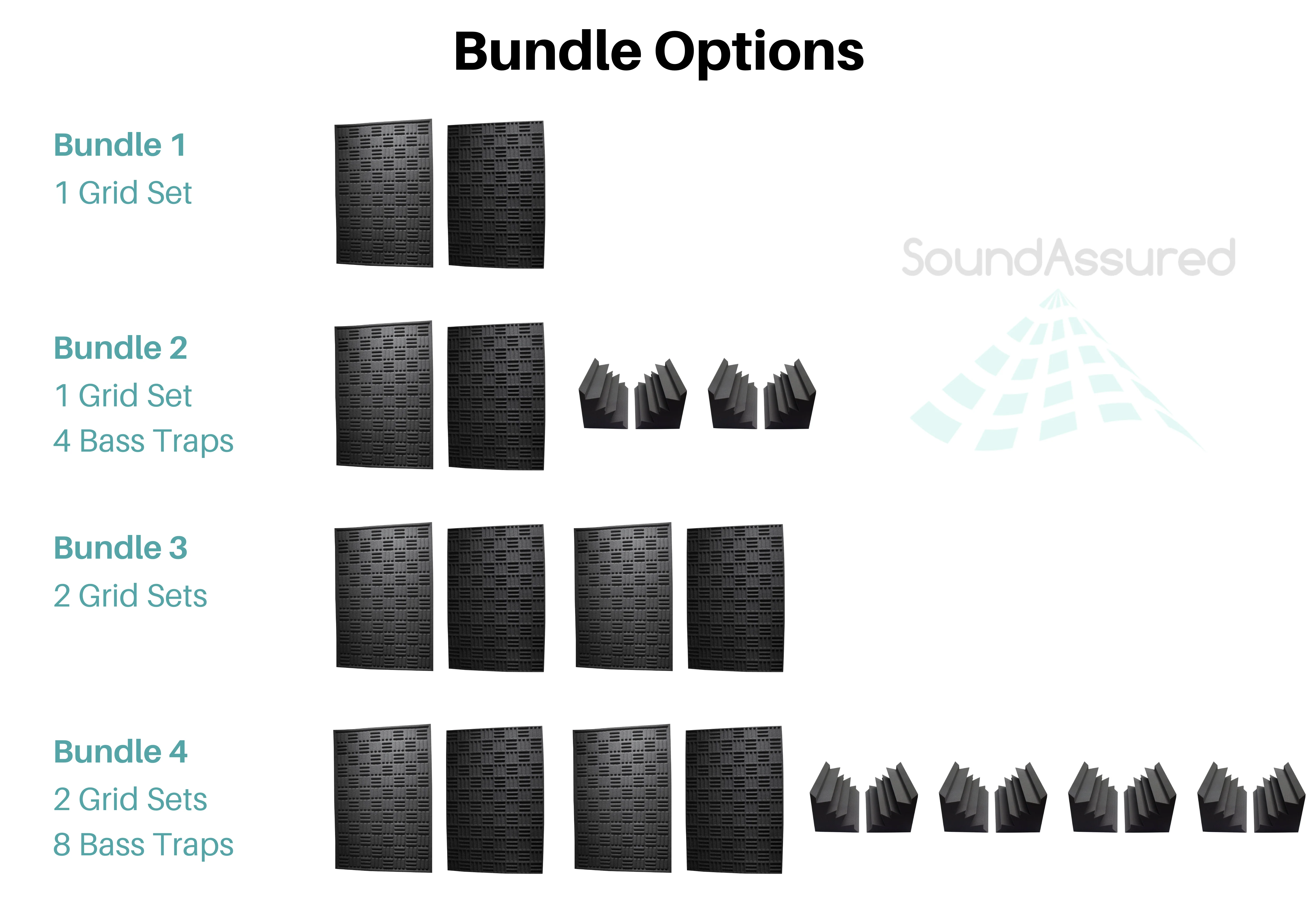 Grid Style Acoustic Foam Panels - Acoustic Foam Room Kits - Image 5