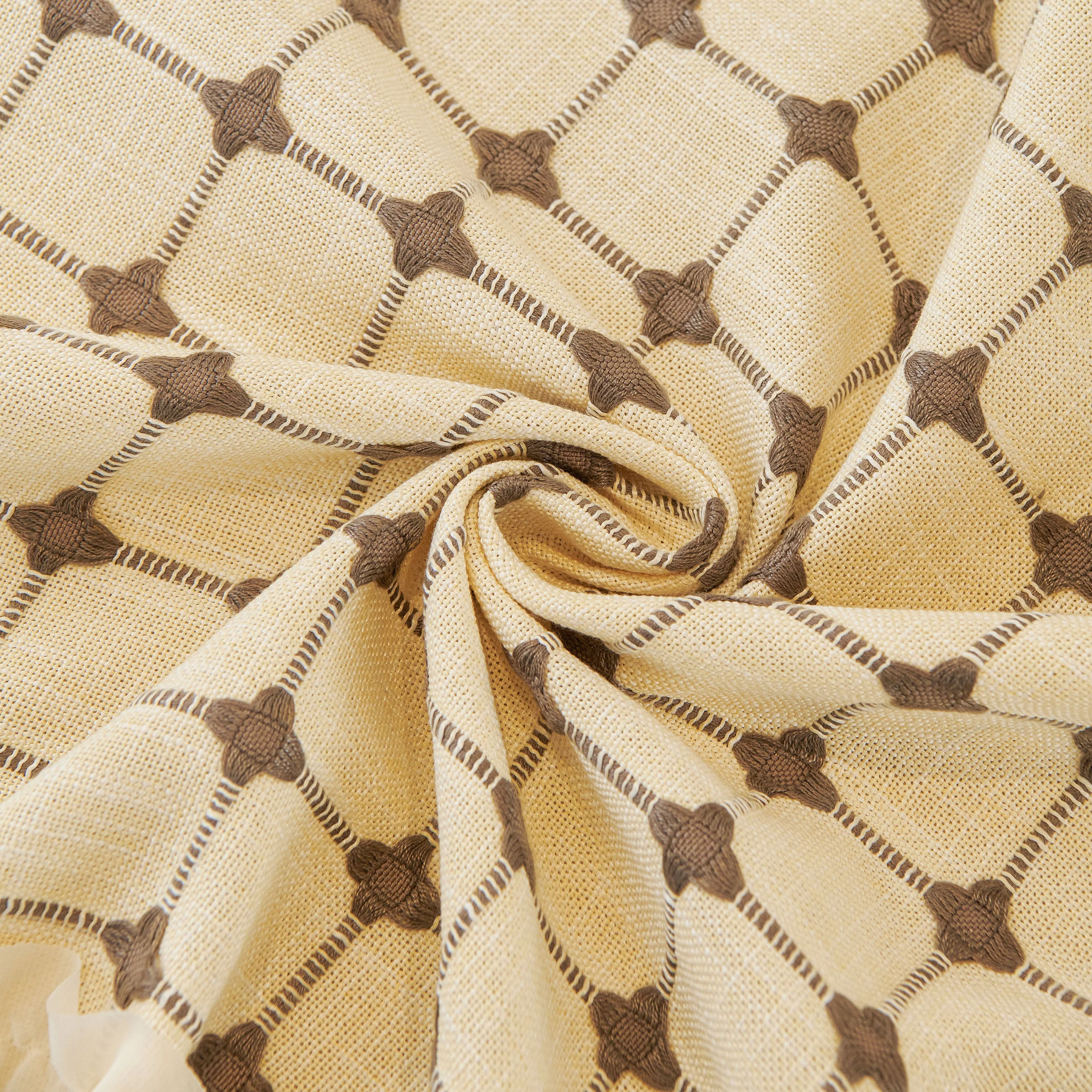 Grid Textured Sofa Cover with Sheer Ruffle Skirt, Pet-Friendly Sofa Throw Slipcover - Image 25