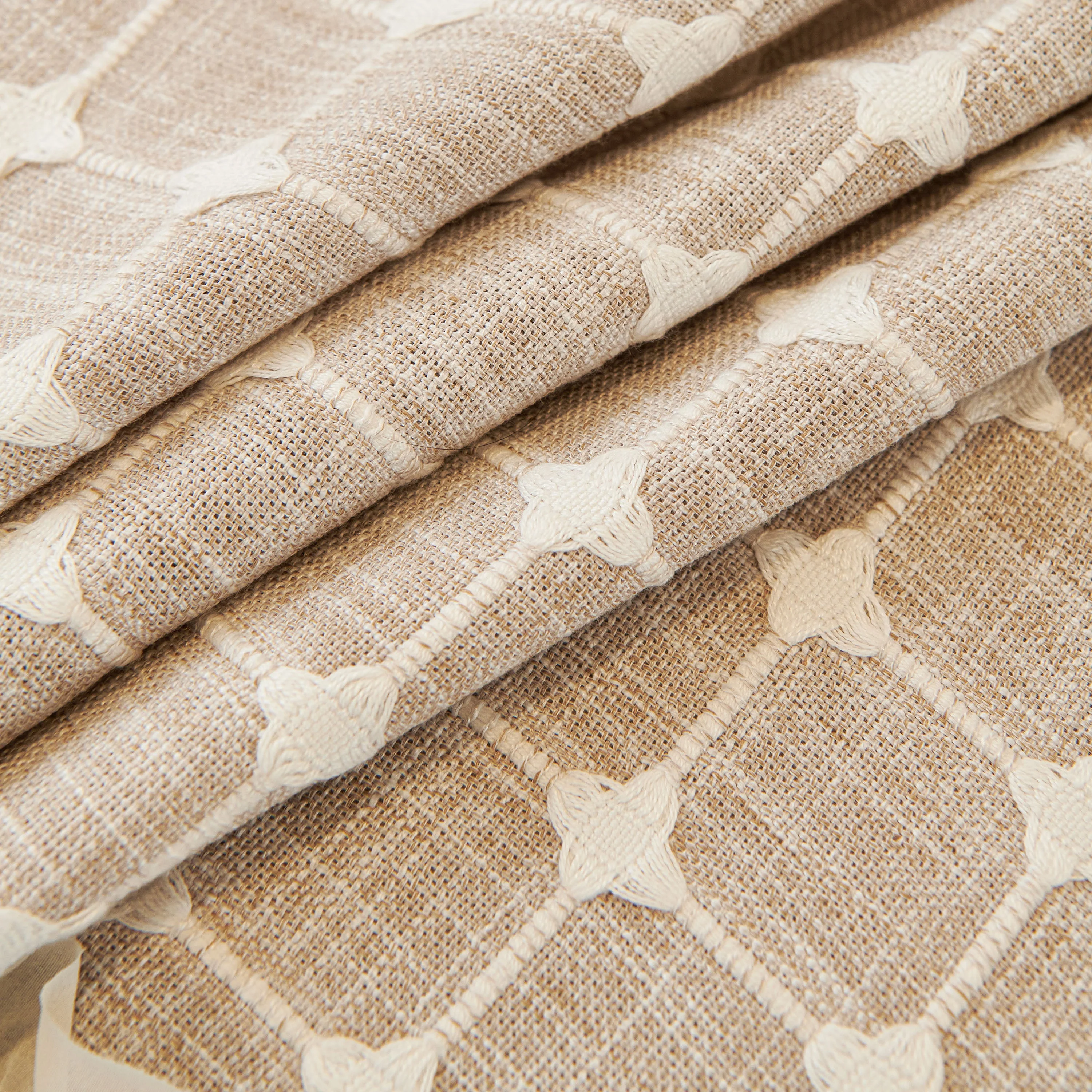 Grid Textured Sofa Cover with Sheer Ruffle Skirt, Pet-Friendly Sofa Throw Slipcover - Image 52