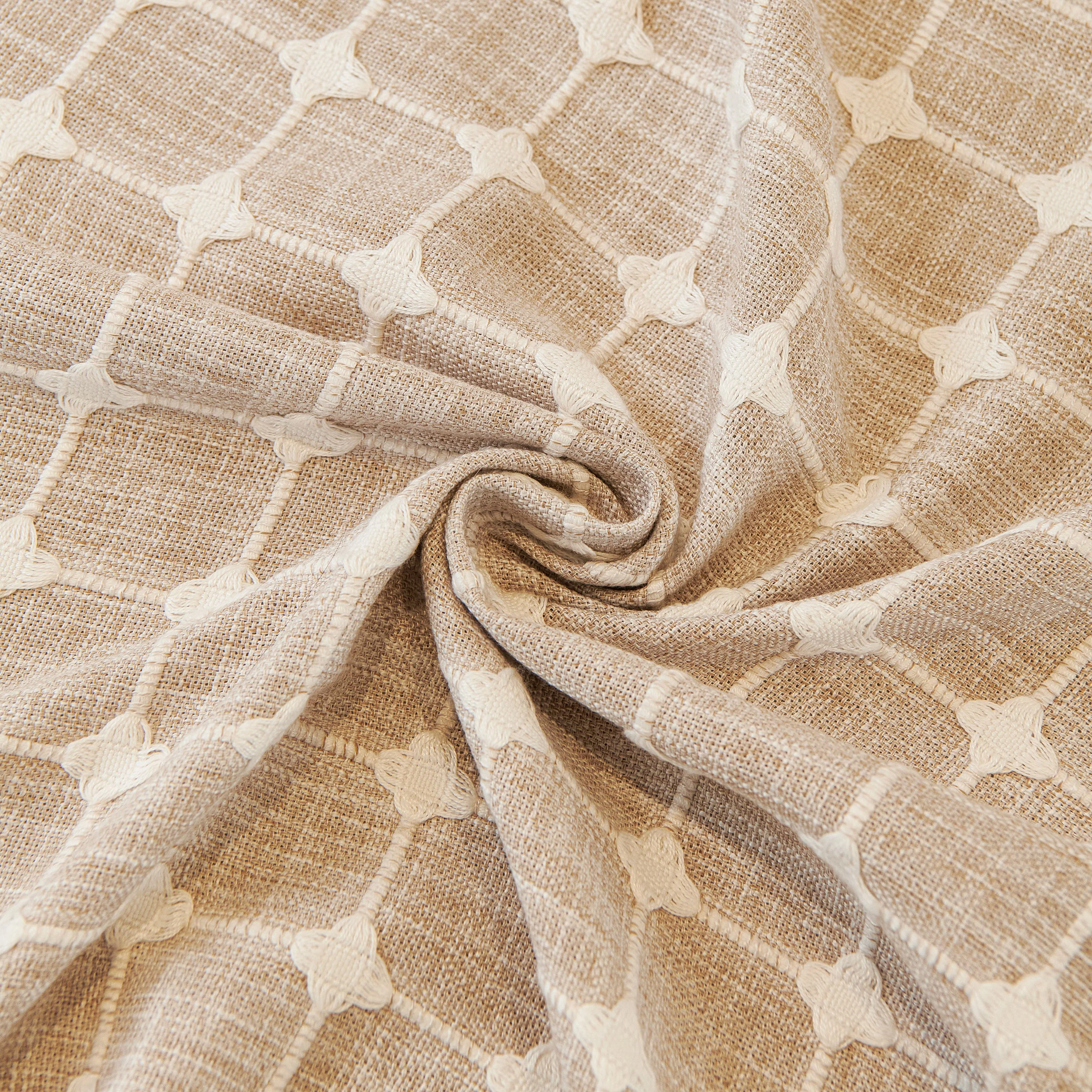 Grid Textured Sofa Cover with Sheer Ruffle Skirt, Pet-Friendly Sofa Throw Slipcover - Image 54