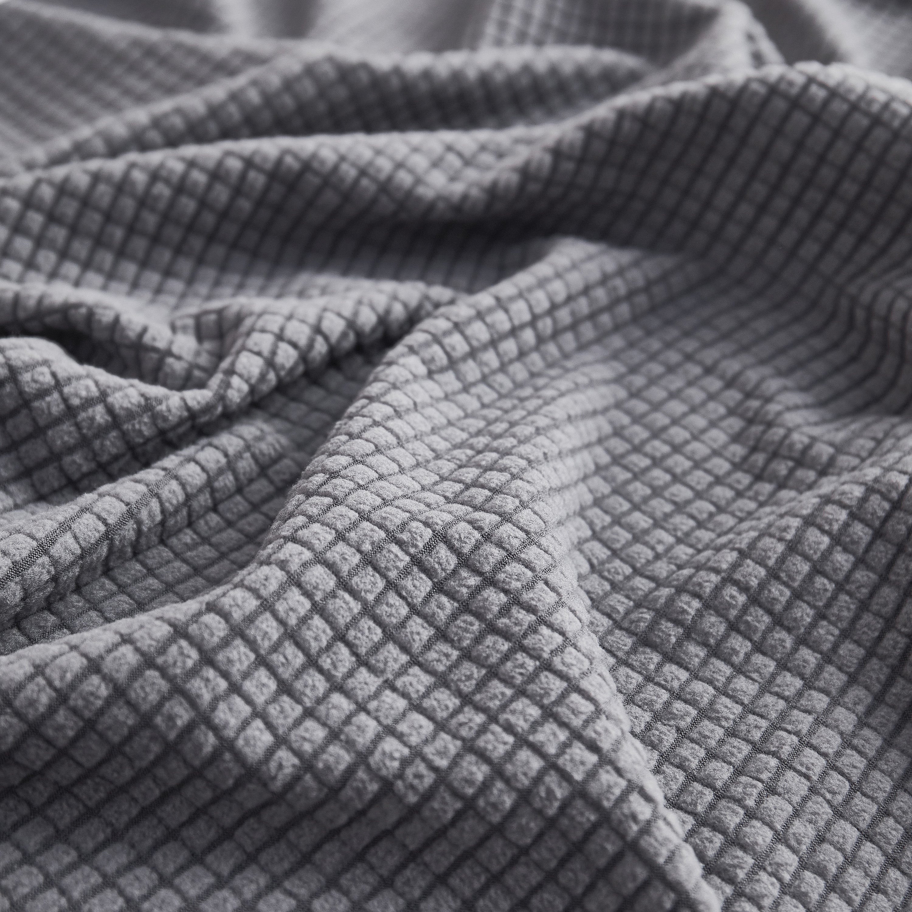 Grid Textured Stretch Sofa Cover, Soft Elastic Slipcover for Couch Protection - Image 124
