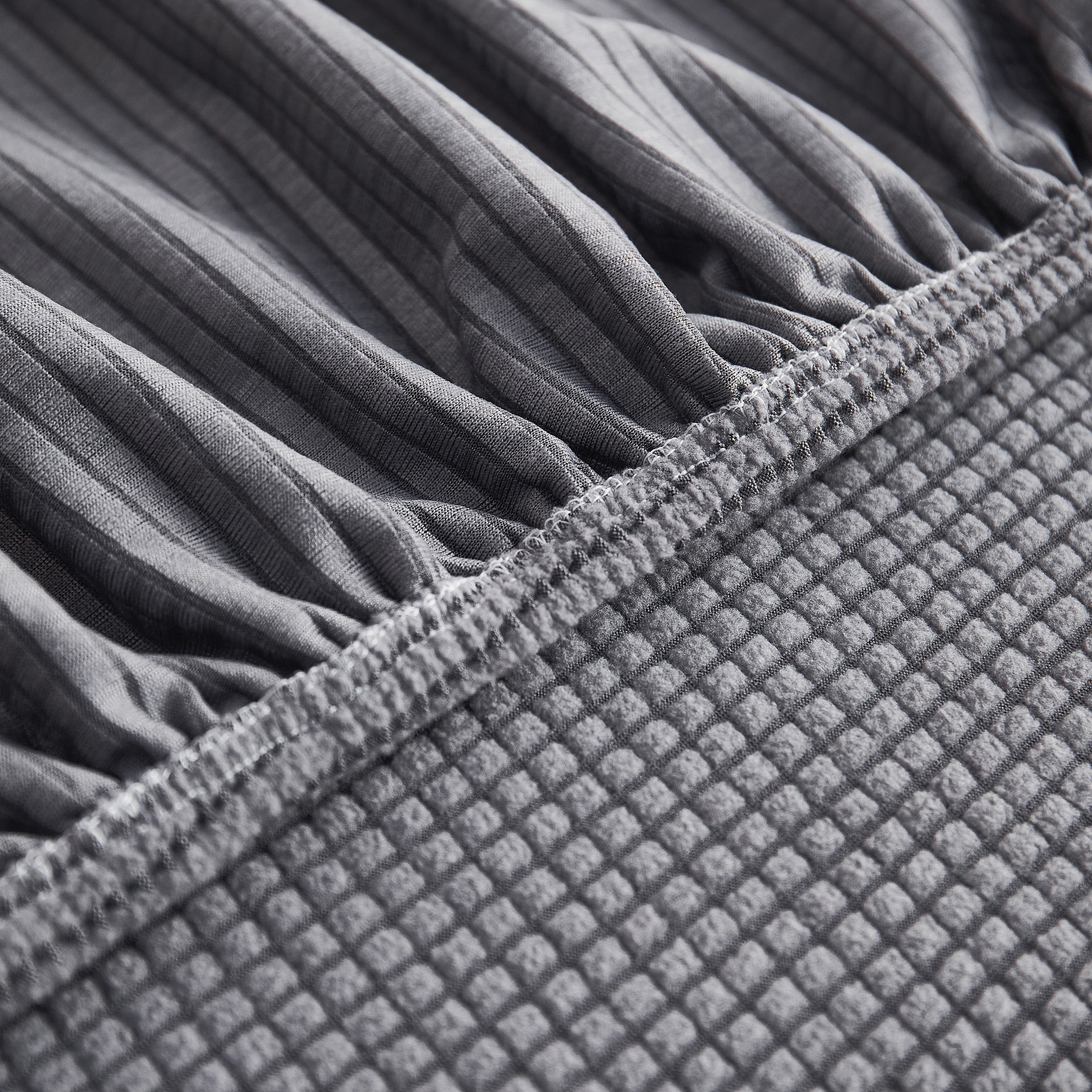 Grid Textured Stretch Sofa Cover, Soft Elastic Slipcover for Couch Protection - Image 127