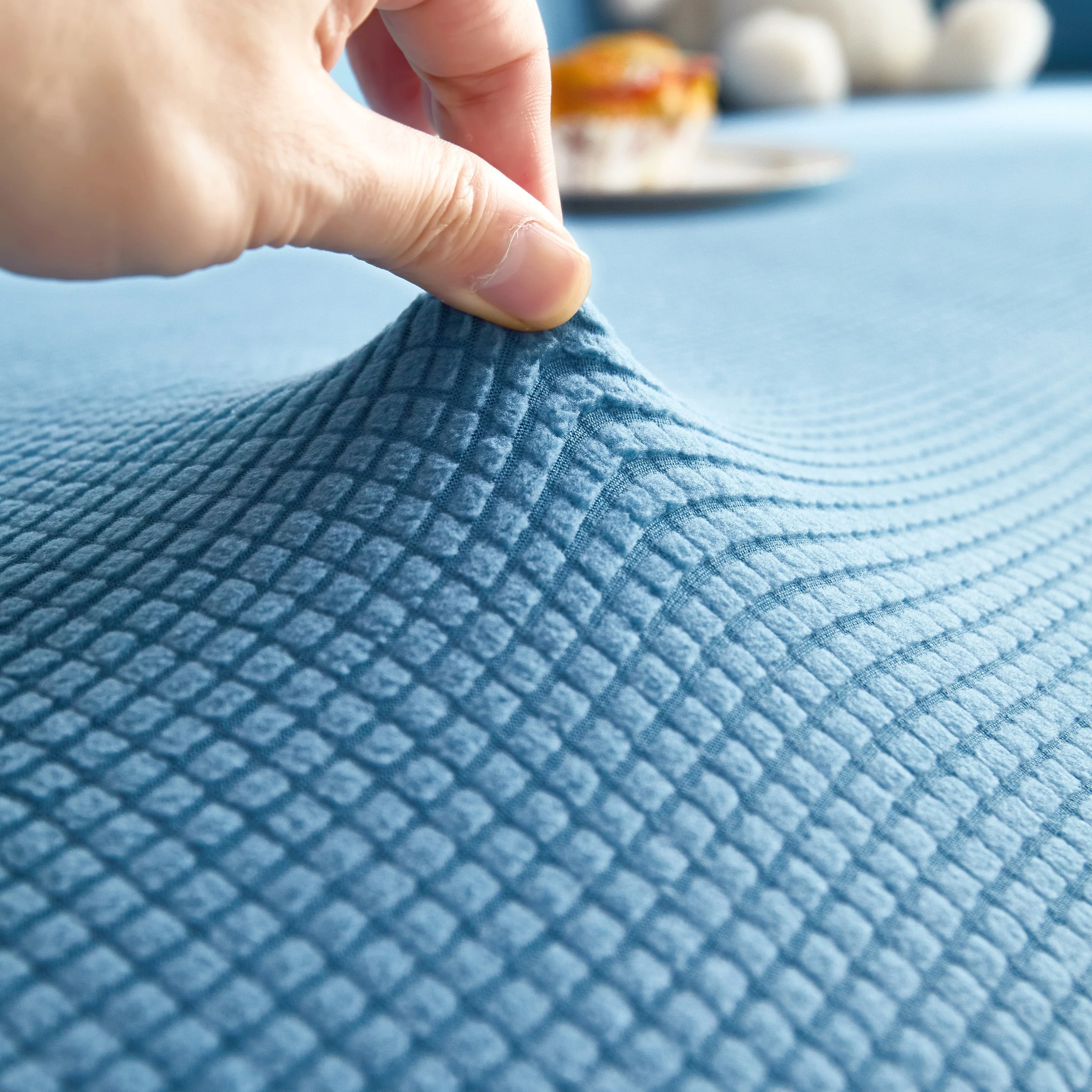 Grid Textured Stretch Sofa Cover, Soft Elastic Slipcover for Couch Protection - Image 172