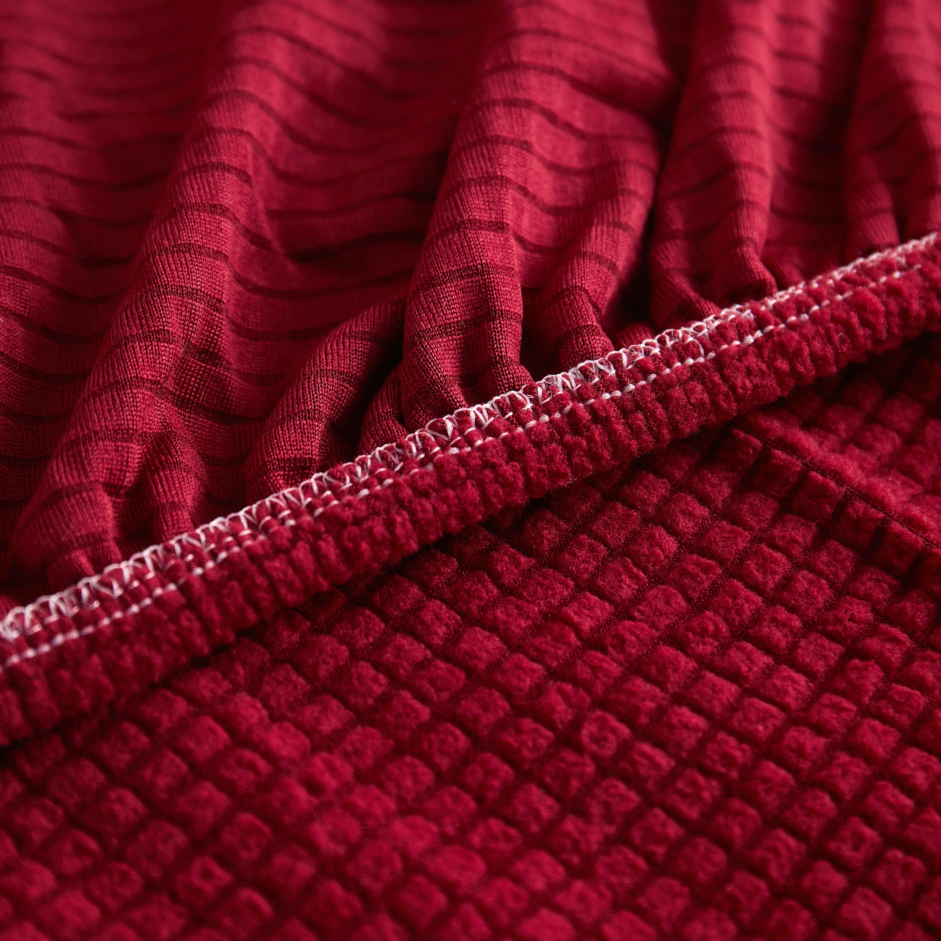 Grid Textured Stretch Sofa Cover, Soft Elastic Slipcover for Couch Protection - Image 42