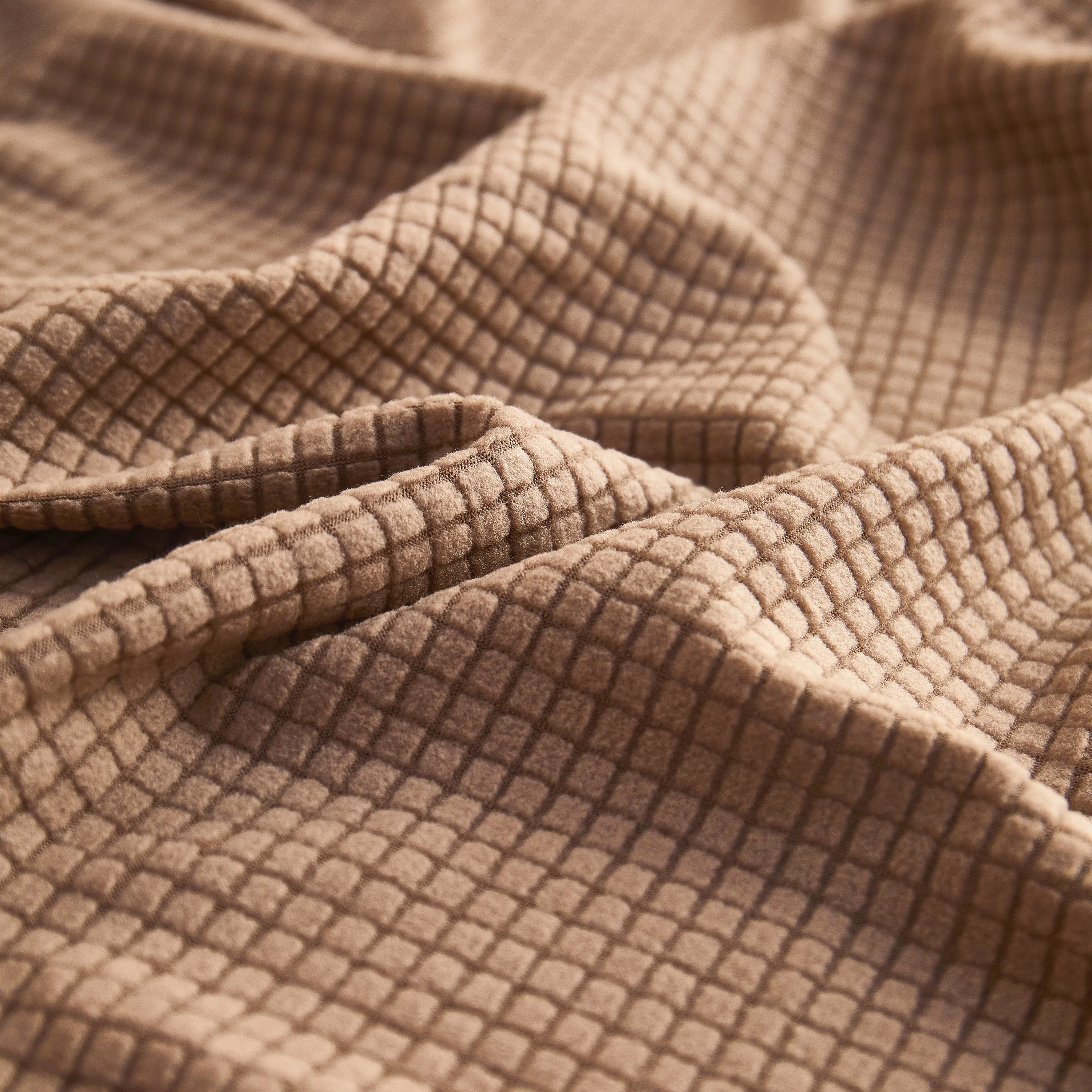 Grid Textured Stretch Sofa Cover, Soft Elastic Slipcover for Couch Protection - Image 5