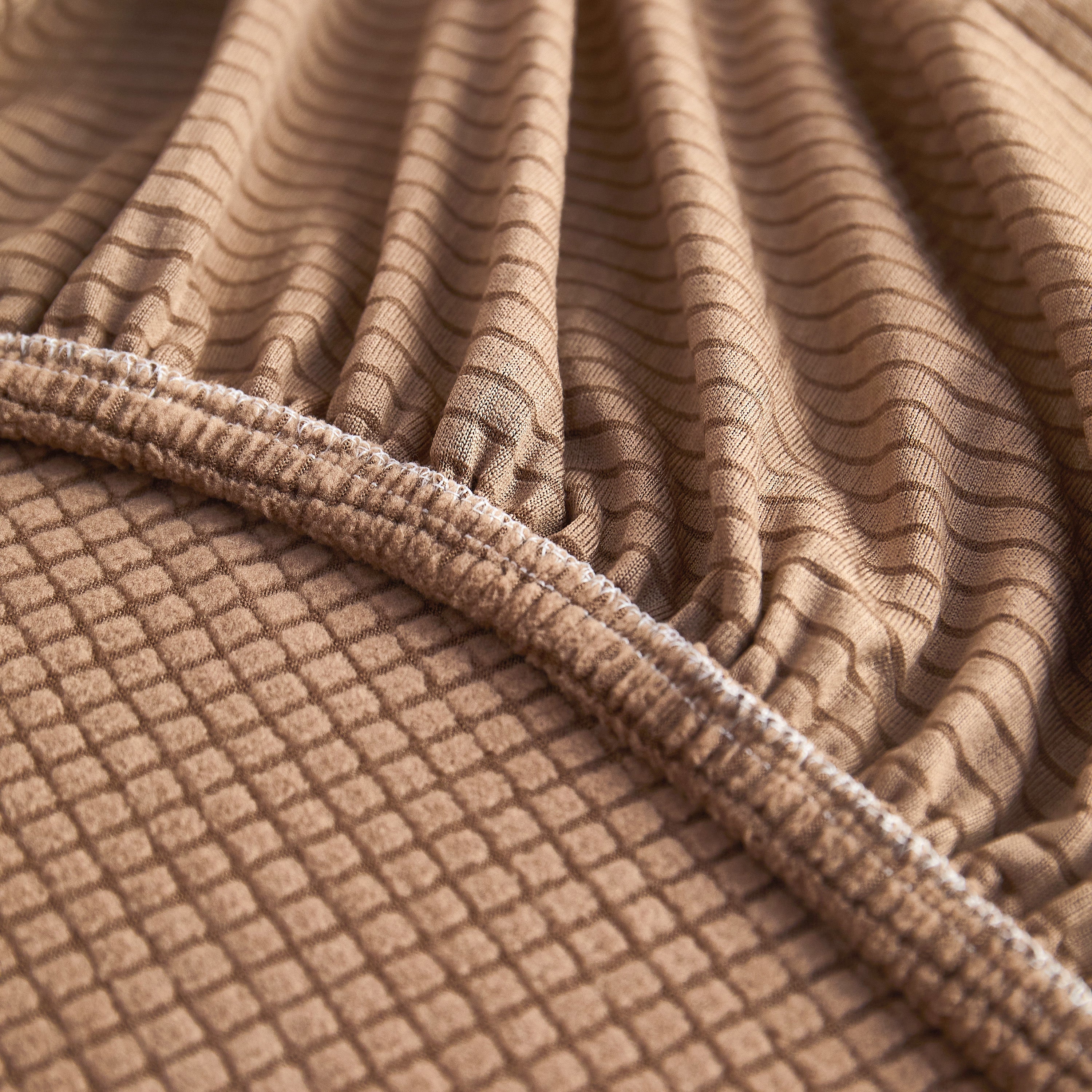 Grid Textured Stretch Sofa Cover, Soft Elastic Slipcover for Couch Protection - Image 6