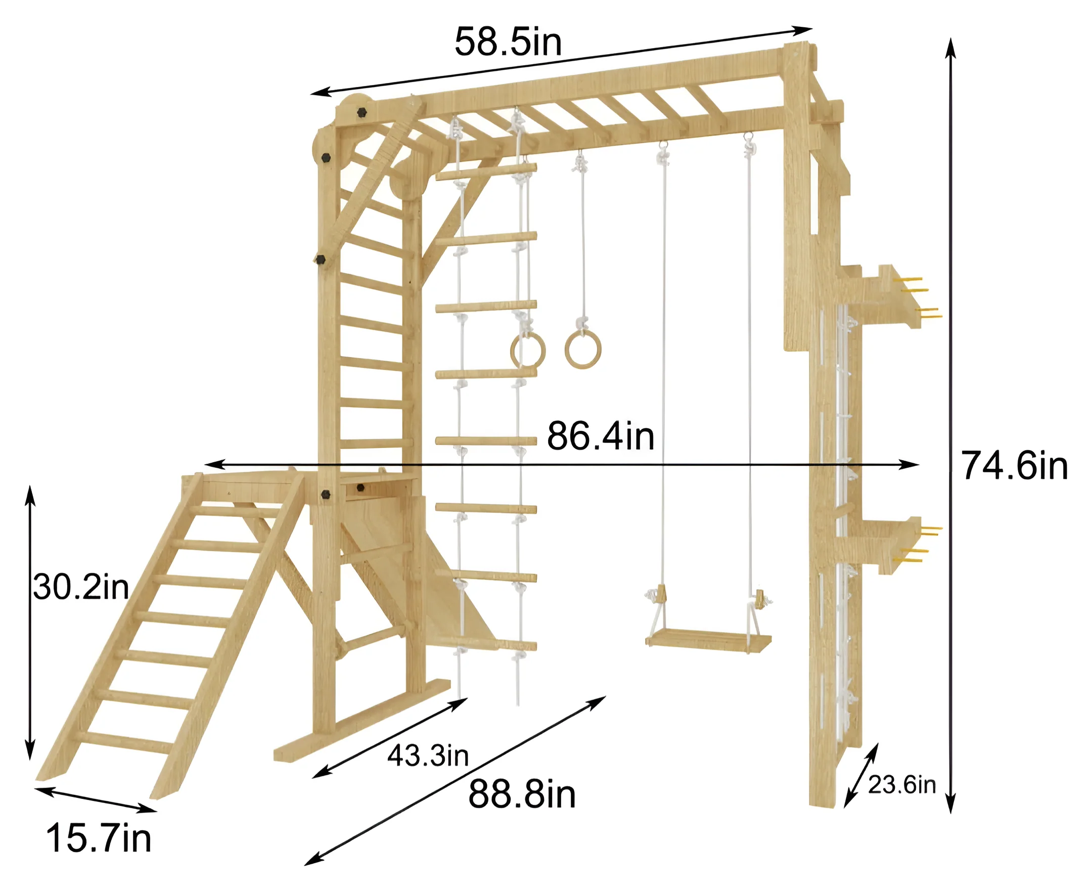 Grove | Foldable Jungle Gym - Wall Mounted - Rainbow - Image 13