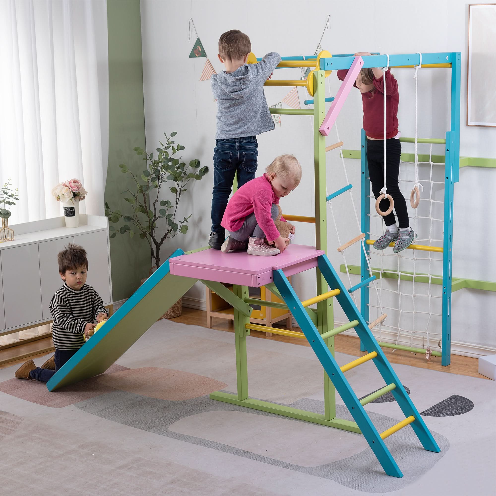 Grove | Foldable Jungle Gym - Wall Mounted - Rainbow - Image 7