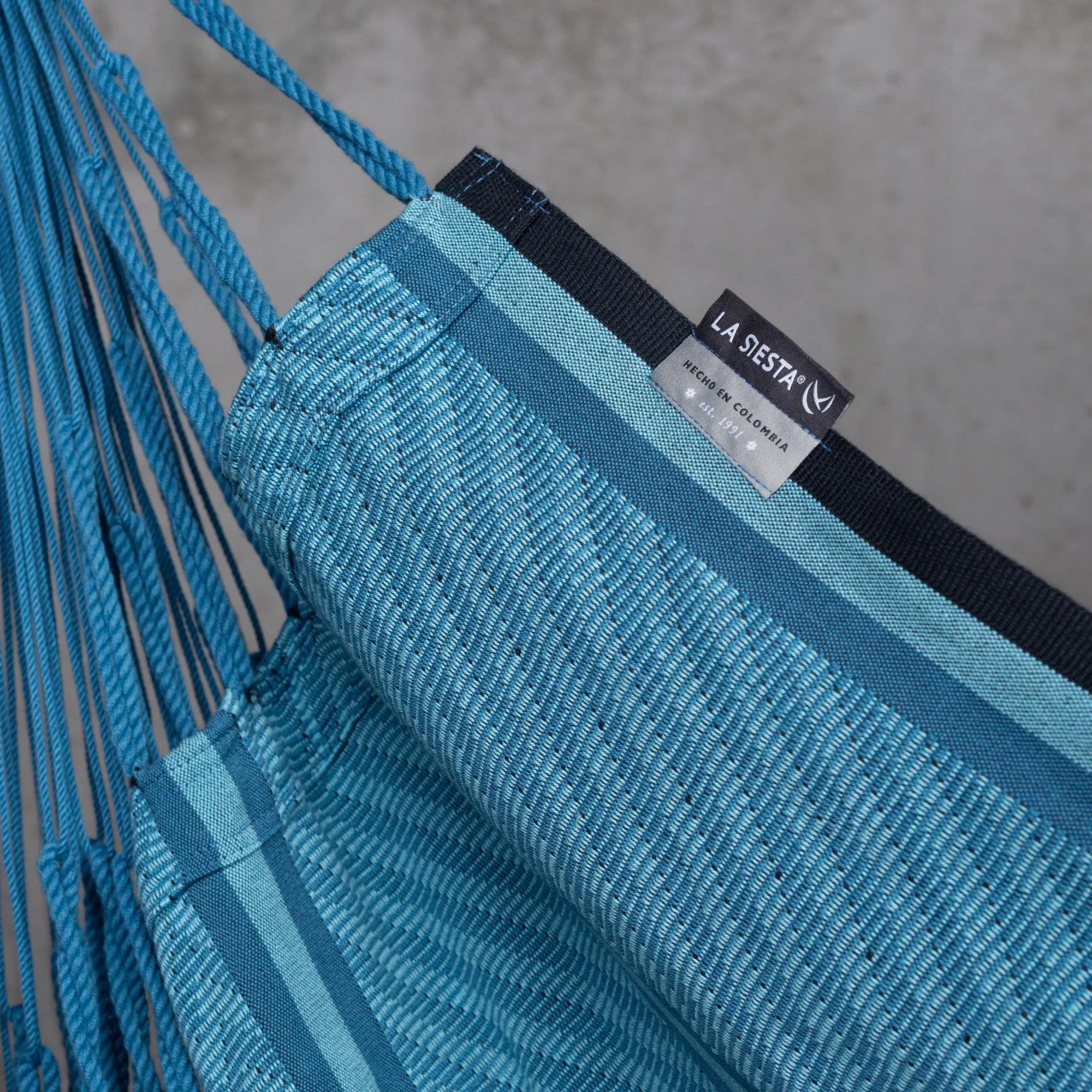 Habana Blue Zebra - Organic Cotton Comfort Hammock Chair - Image 3