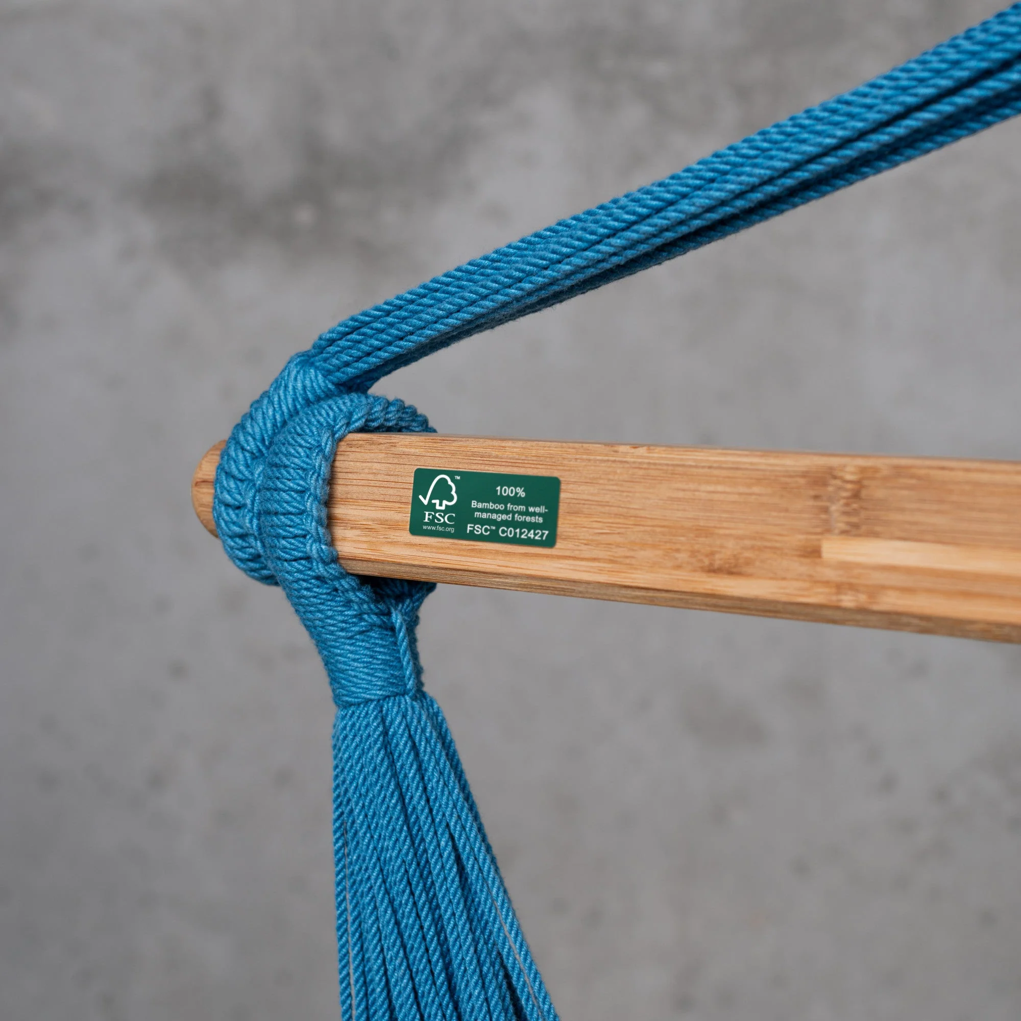 Habana Blue Zebra - Organic Cotton Comfort Hammock Chair - Image 4