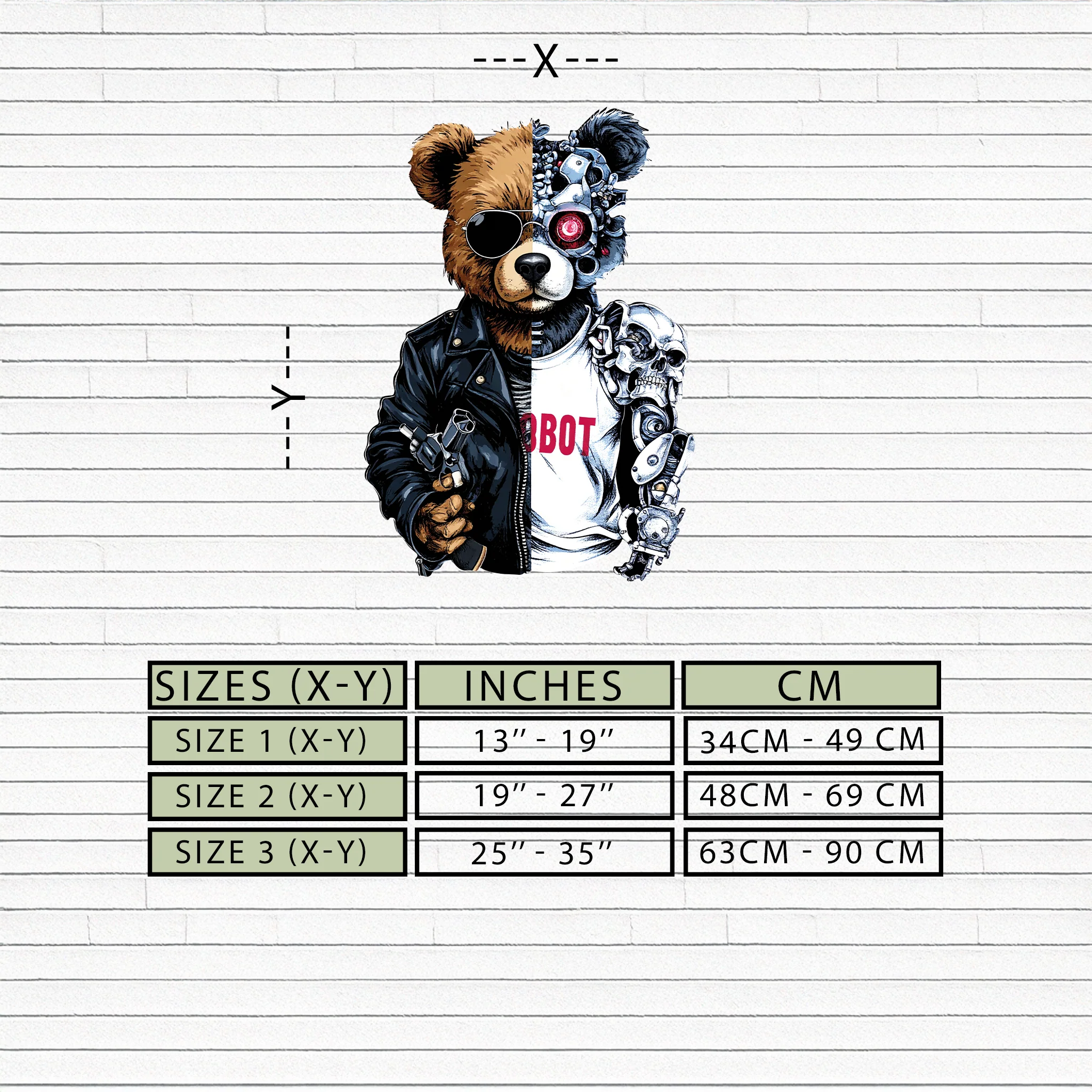 Half Cyborg Bear Wall Decor – Edgy Robo Teddy with Attitude-KAFUVM022 - Image 9