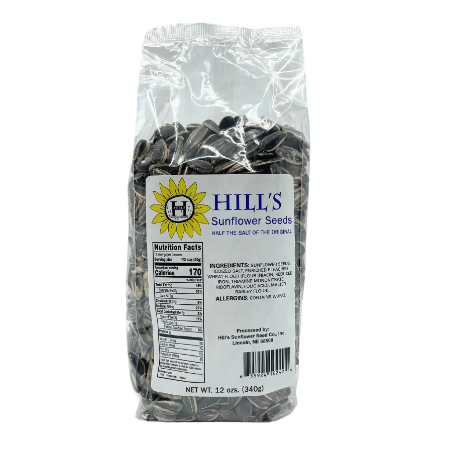 Half Salt Sunflower Seeds | Pack of 2 | 12 oz | Hill's Sunflower Seeds - Image 2