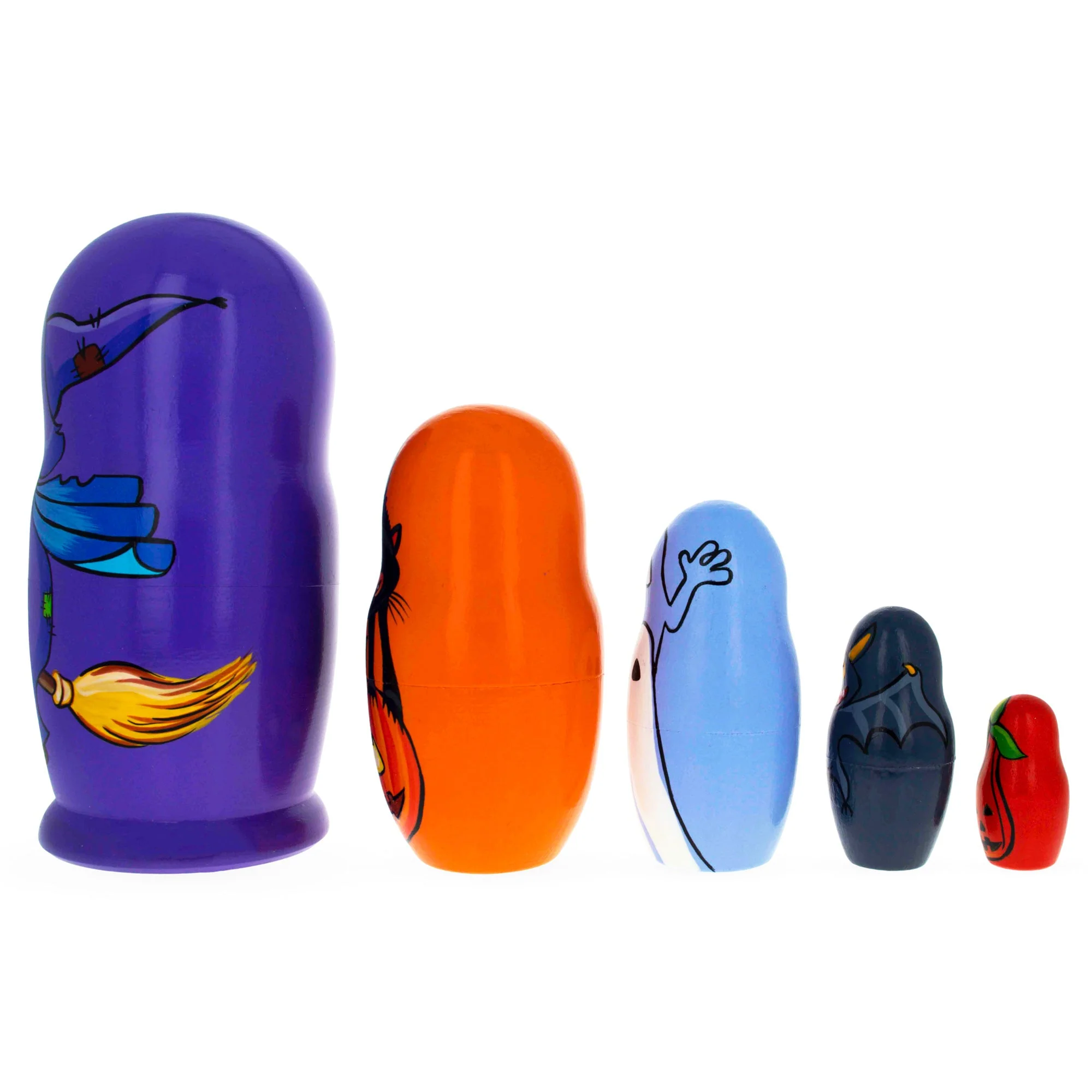 Halloween Wooden Nesting Dolls 5.75 Inches - Image 3