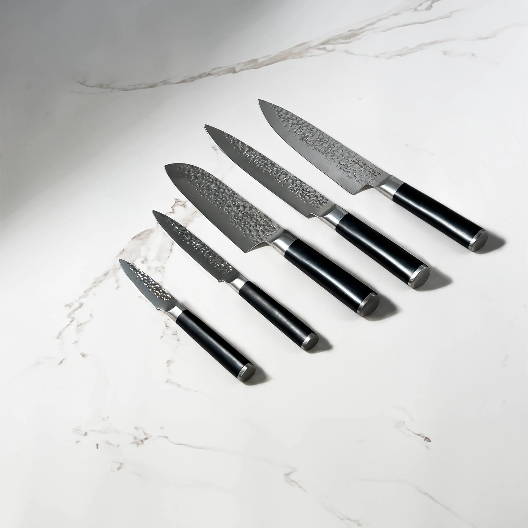 Hammered 5-Piece Knife Set - Image 3