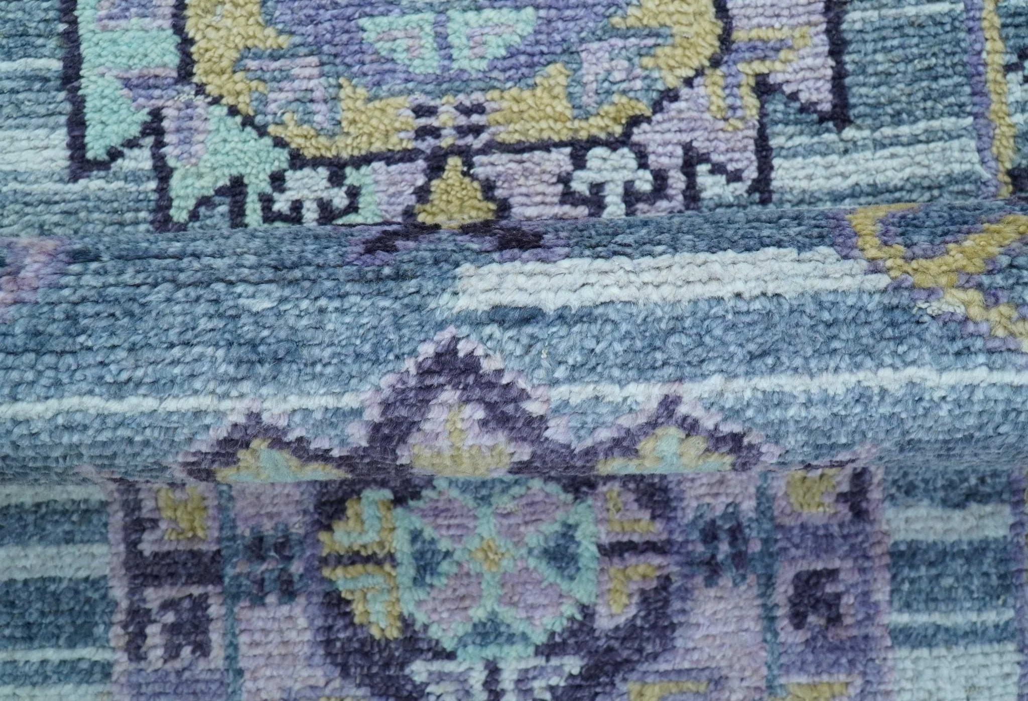 Hand knotted 2.6x8 Gray Traditional Transitional Design Wool Area Rug - Image 7