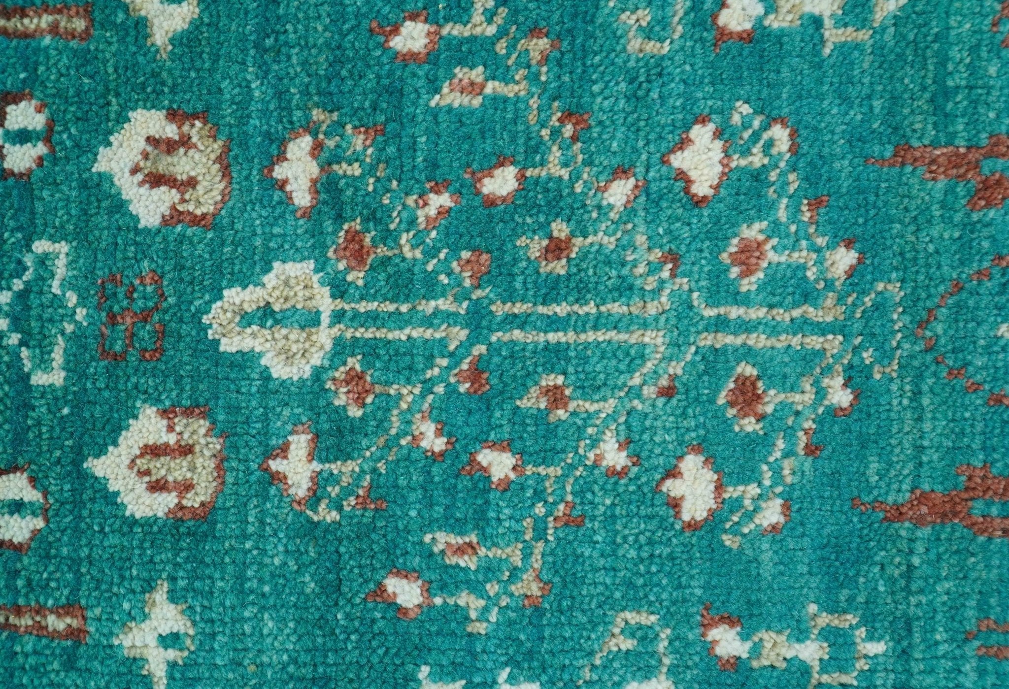 Hand knotted Tree of life Teal Traditional Style 4x6 Wool Area Rug - Image 5