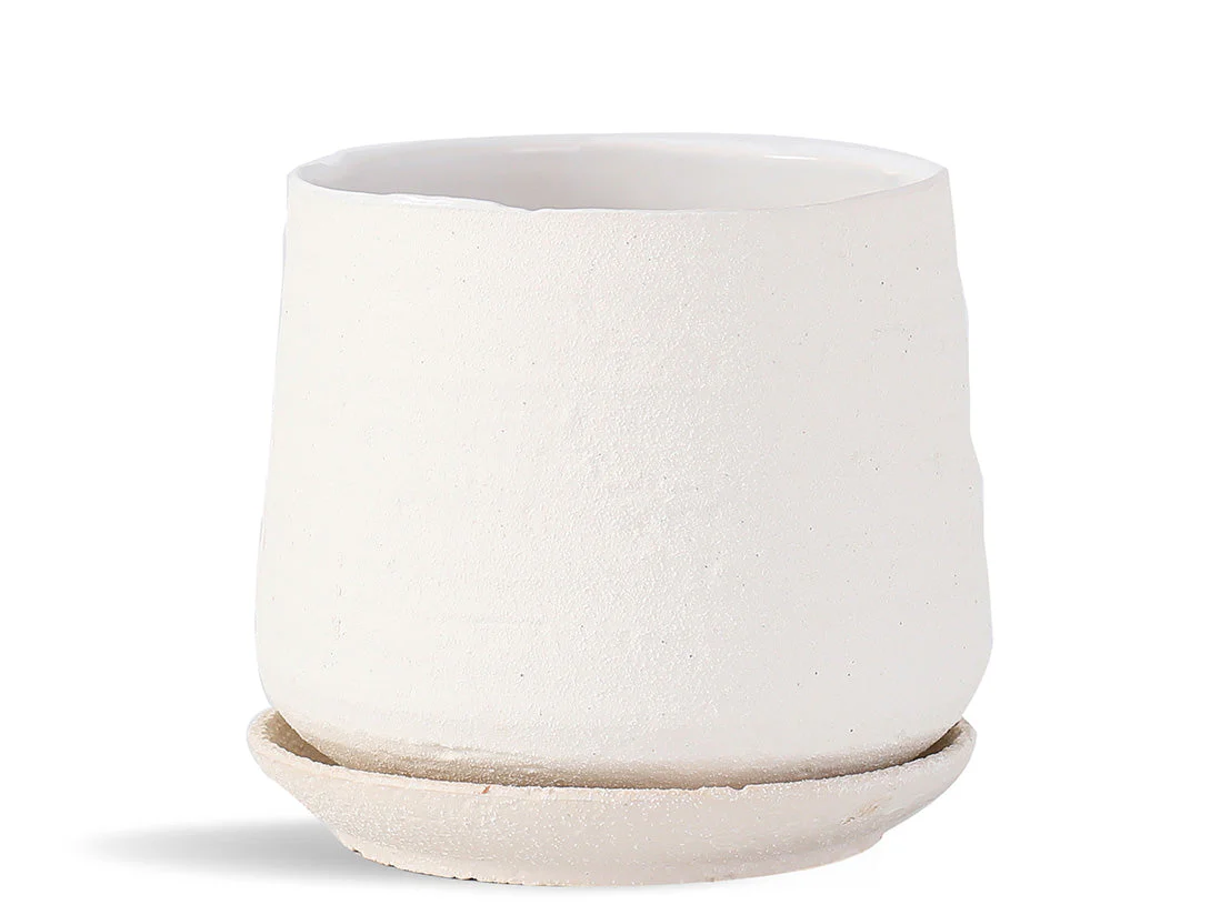 Hand Rolled Pot With Attached Saucer By Plantatorem - Image 10
